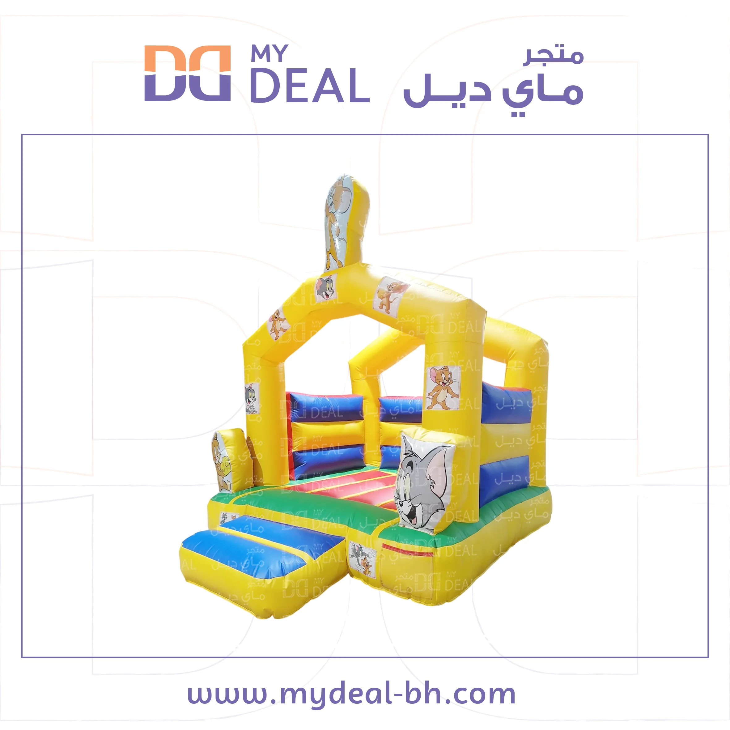 نطيطه هوائية شخصية توم وجيري  مع درج 3.5*3 متر 