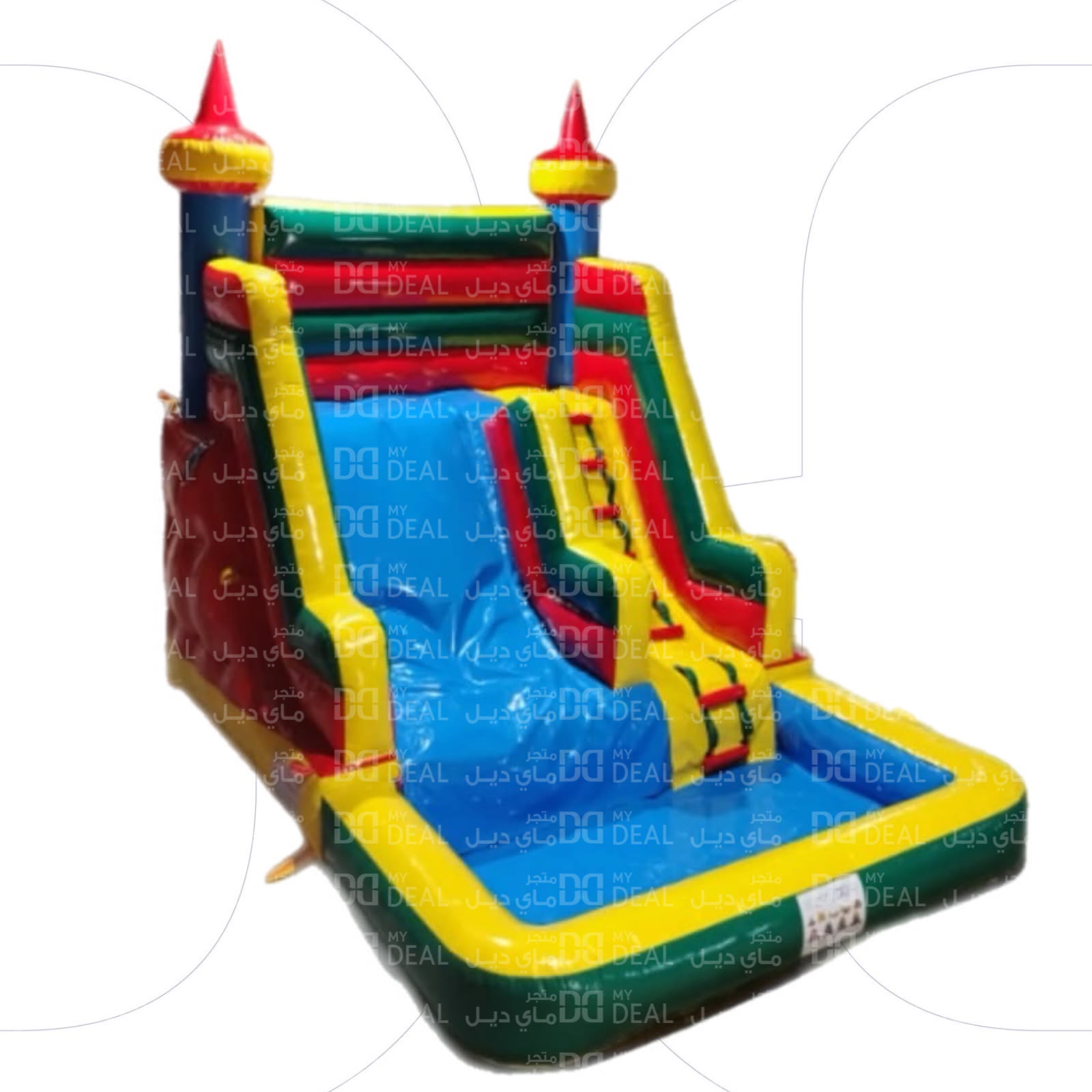 زحليقة مائية مع مسبح مائي 5*3.60*4.50 متر
