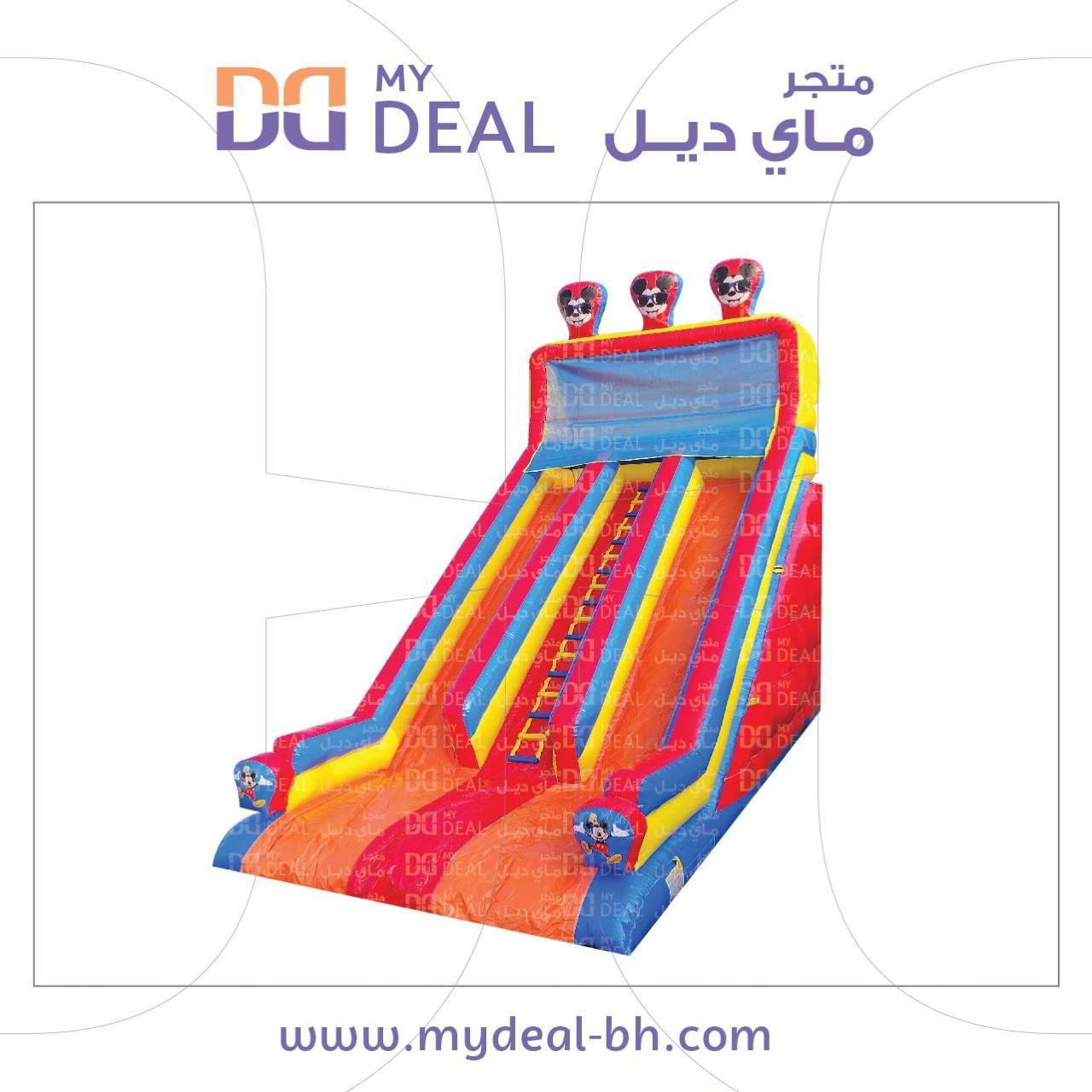 إيجار زحليقة هوائية مسارين ارتفاع 9 أمتار
