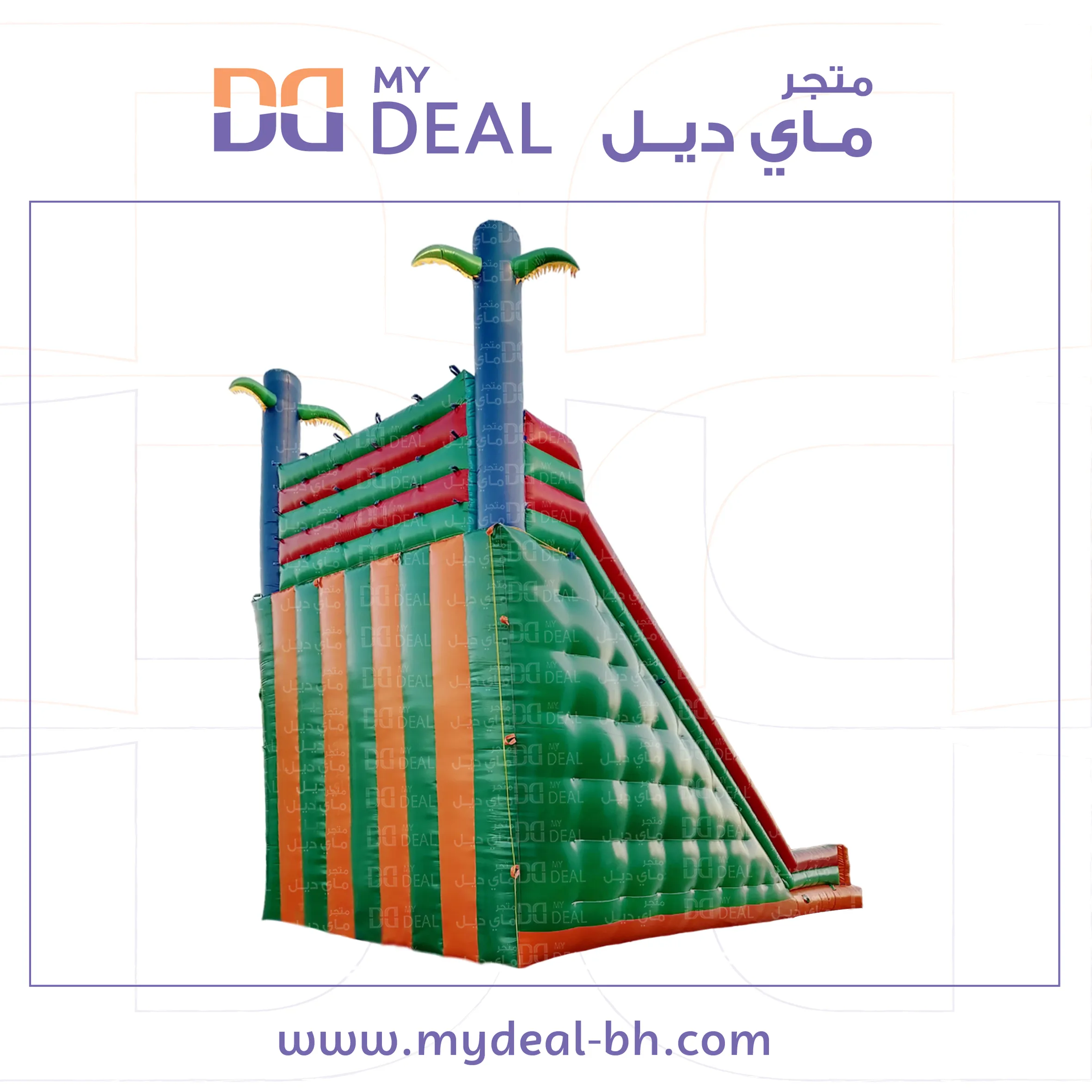 زحليقه اعمدة مشجرة وسلمين ونطيطة وجدار 11*6.60*10 متر