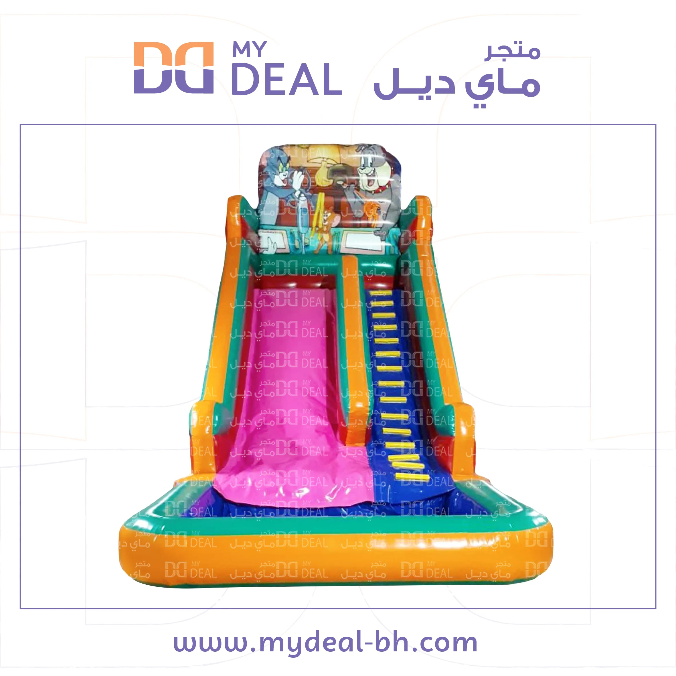 زحليقه هوائية توم وجيري مع سلم طول 8 متر عرض 4 متر ارتفاع 7 متر