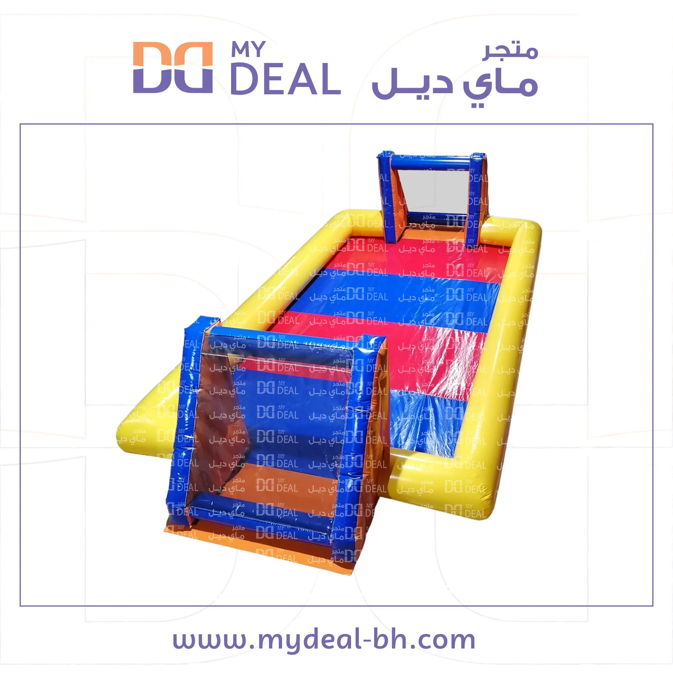 ملعب صابوني الطول ١٠ متر في العرض ٥ متر