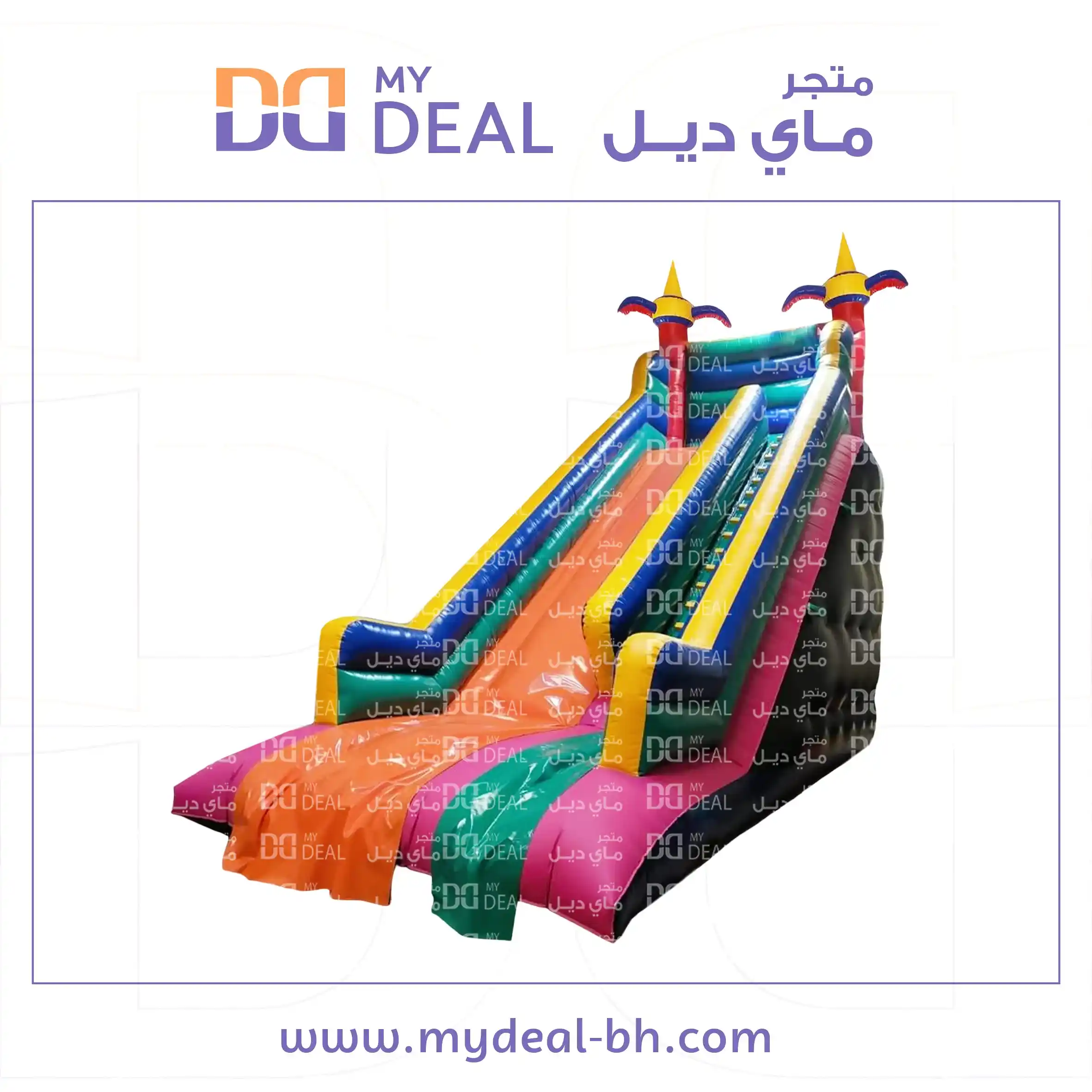 زحليقة مع سلم واعمدة مشجرة ٨ في ٤ في ٨ متر