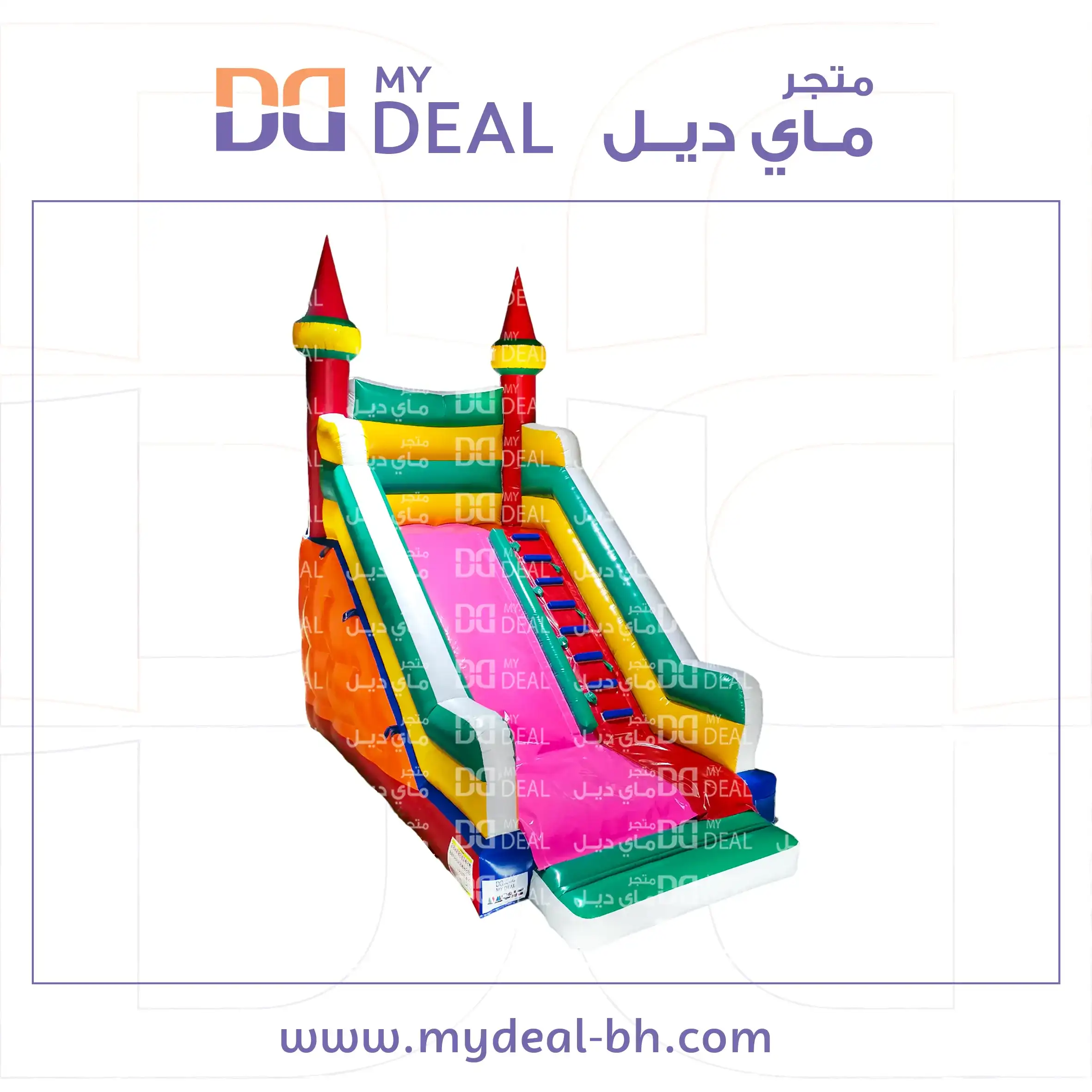 زحليقة هوائية بسلم مع مساكات يد طول 5.5 عرض 3.3  ارتفاع 5 متر
