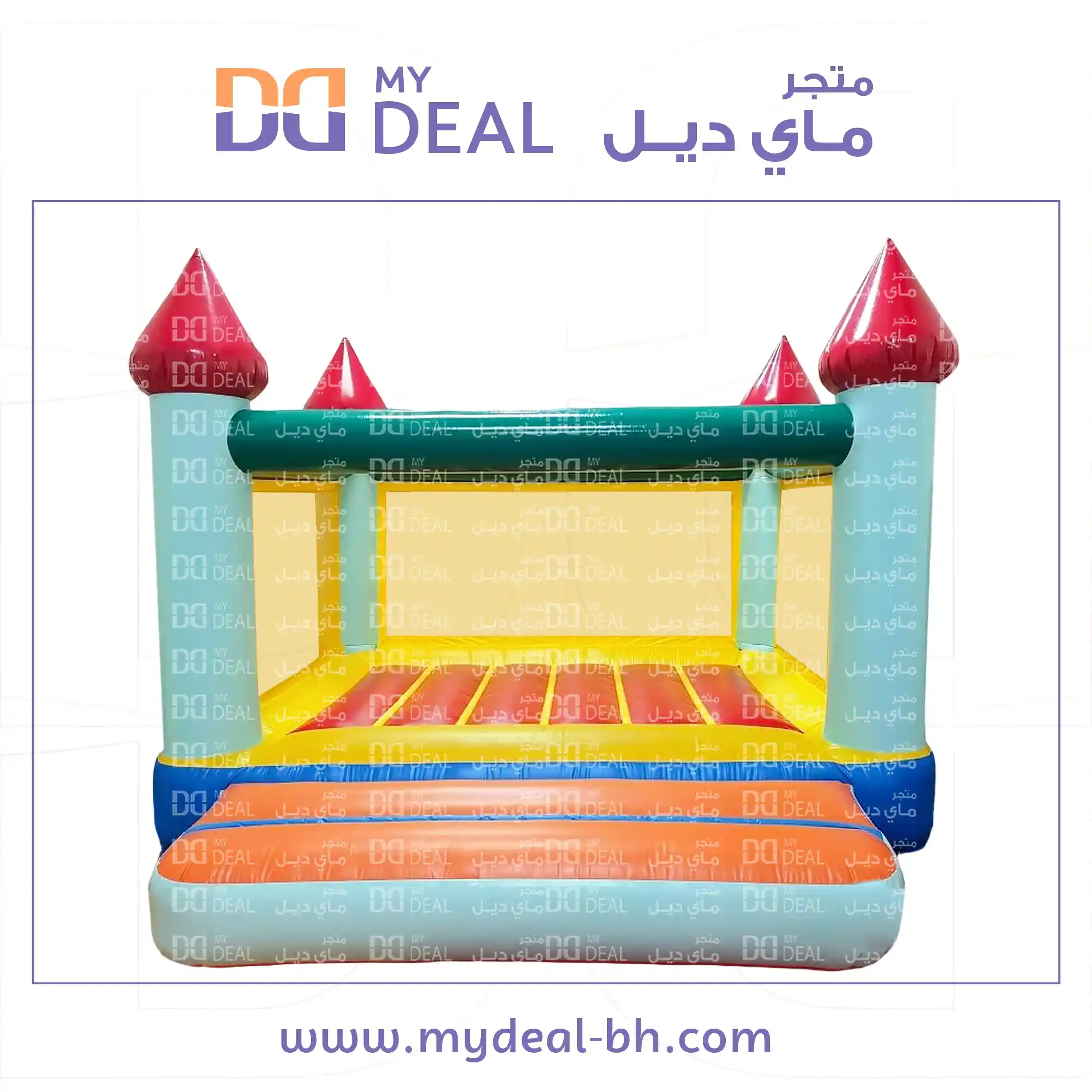 نطيطة هوائية مع درج كبير وشبك  4*4 متر