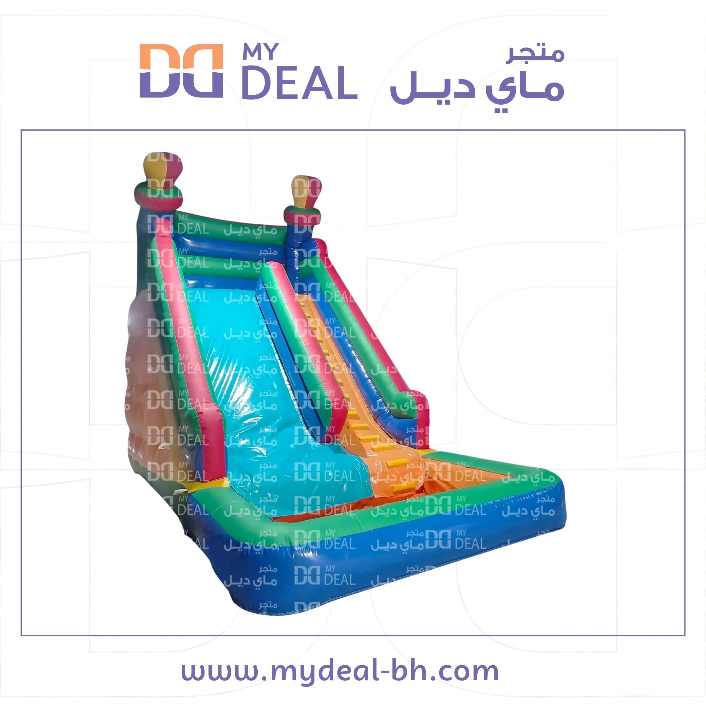 زحليقة مائية مع مسبح وسلم 6 * 4 * 6متر 