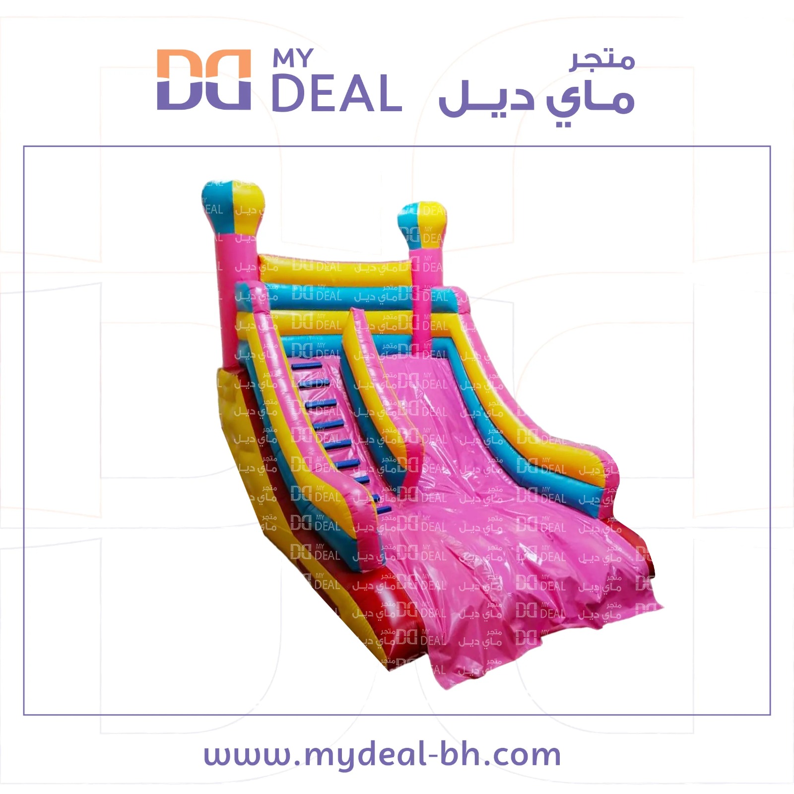 زحليقة مع سلم اعمدة على شكل منطاد طول 5.50 متر عرض 4 متر ارتفاع 5 متر