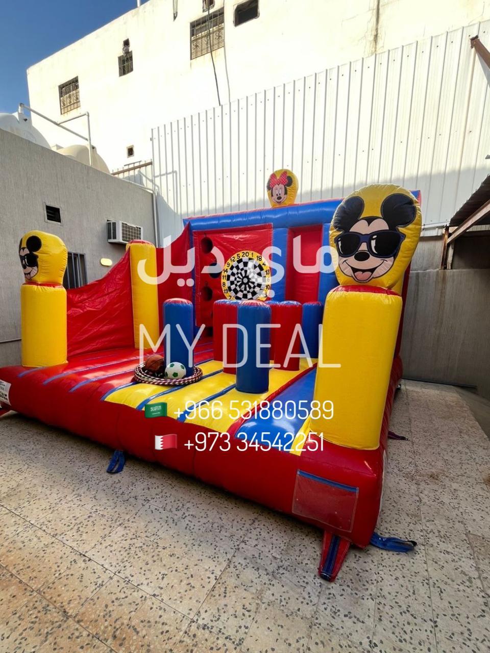 ايجار لعبة تحدي مجموعة تحديات حركية ممتعة 4*4*3 متر مع  شخصية ميكي و ميني ماوس