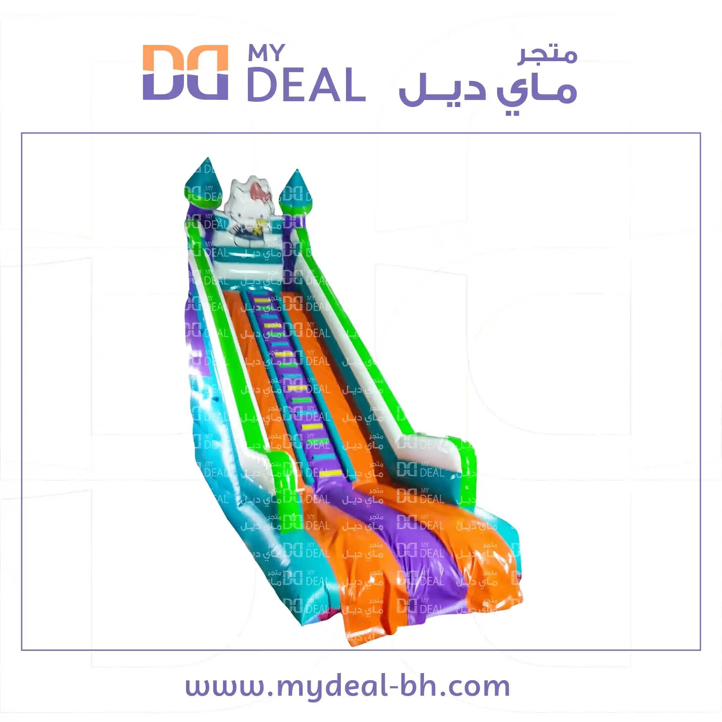 زحليقة مسارين مع سلم طول ٩ متر عرض ٣.٣٠ متر ارتفاع ٩ متر