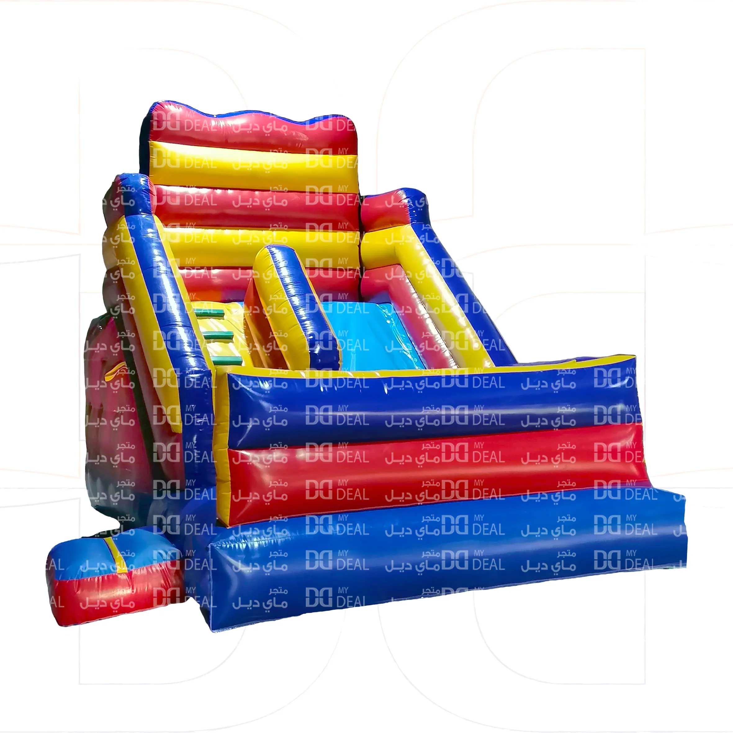 زحليقة مع نطيطة هوائية وجدار ودرج جانبي وبوابة 5 * 3.60 * 4.50 متر 
