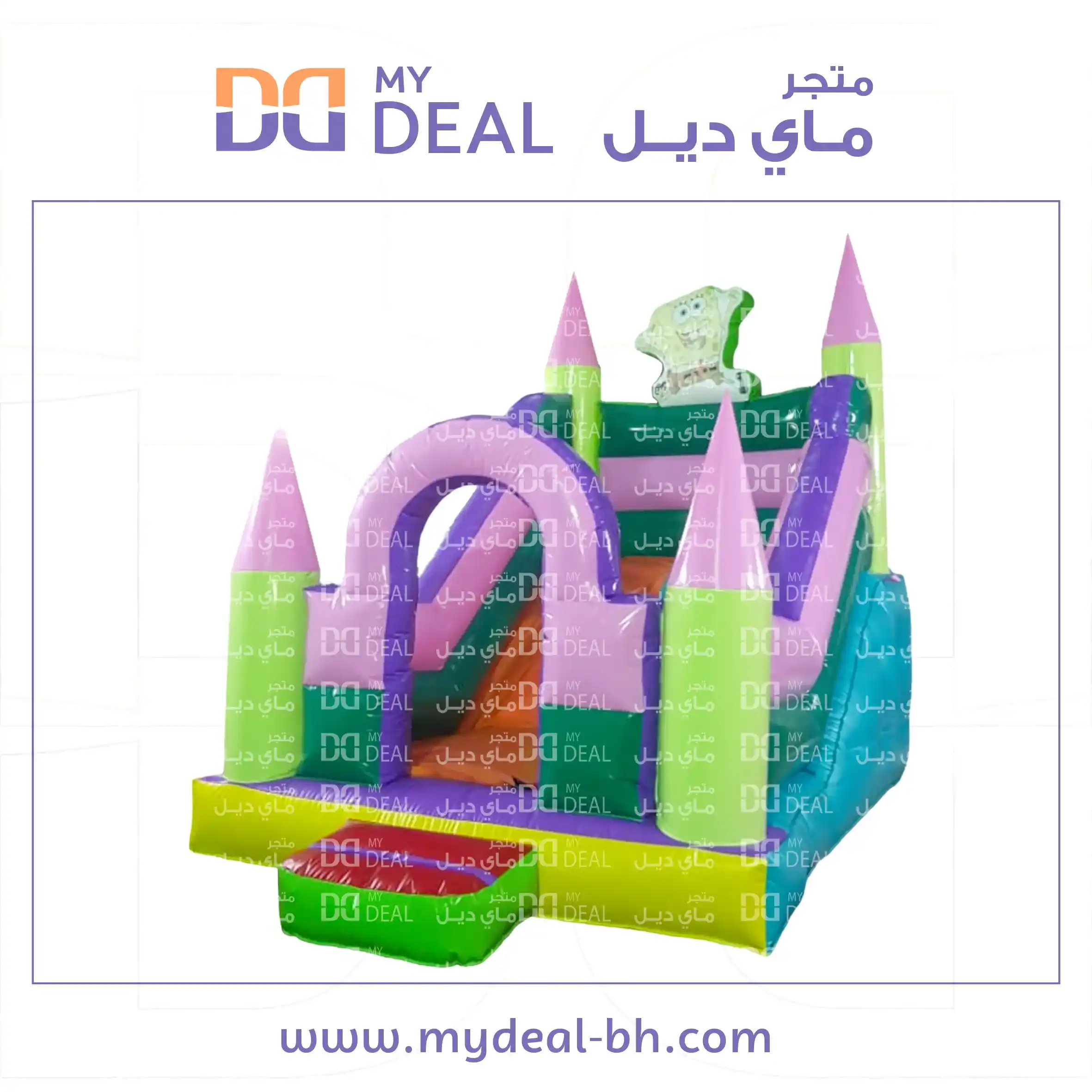 زحليقة ونطيطة مع سلم وبوابة ودرج وجدار الطول ٥.٢٠ متر العرض ٣ متر الار