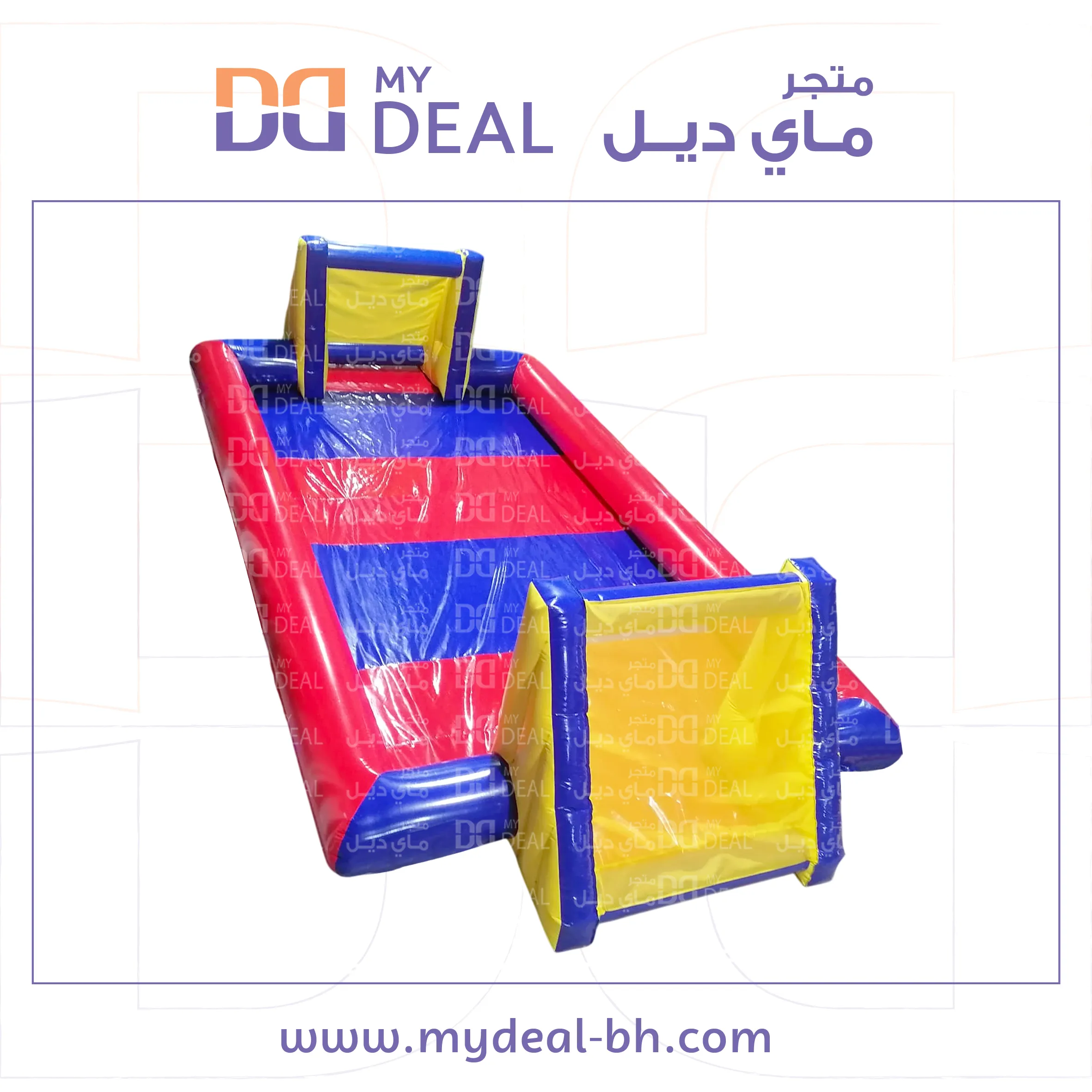 ملعب صابوني لون احمر وازرق  10*5 متر