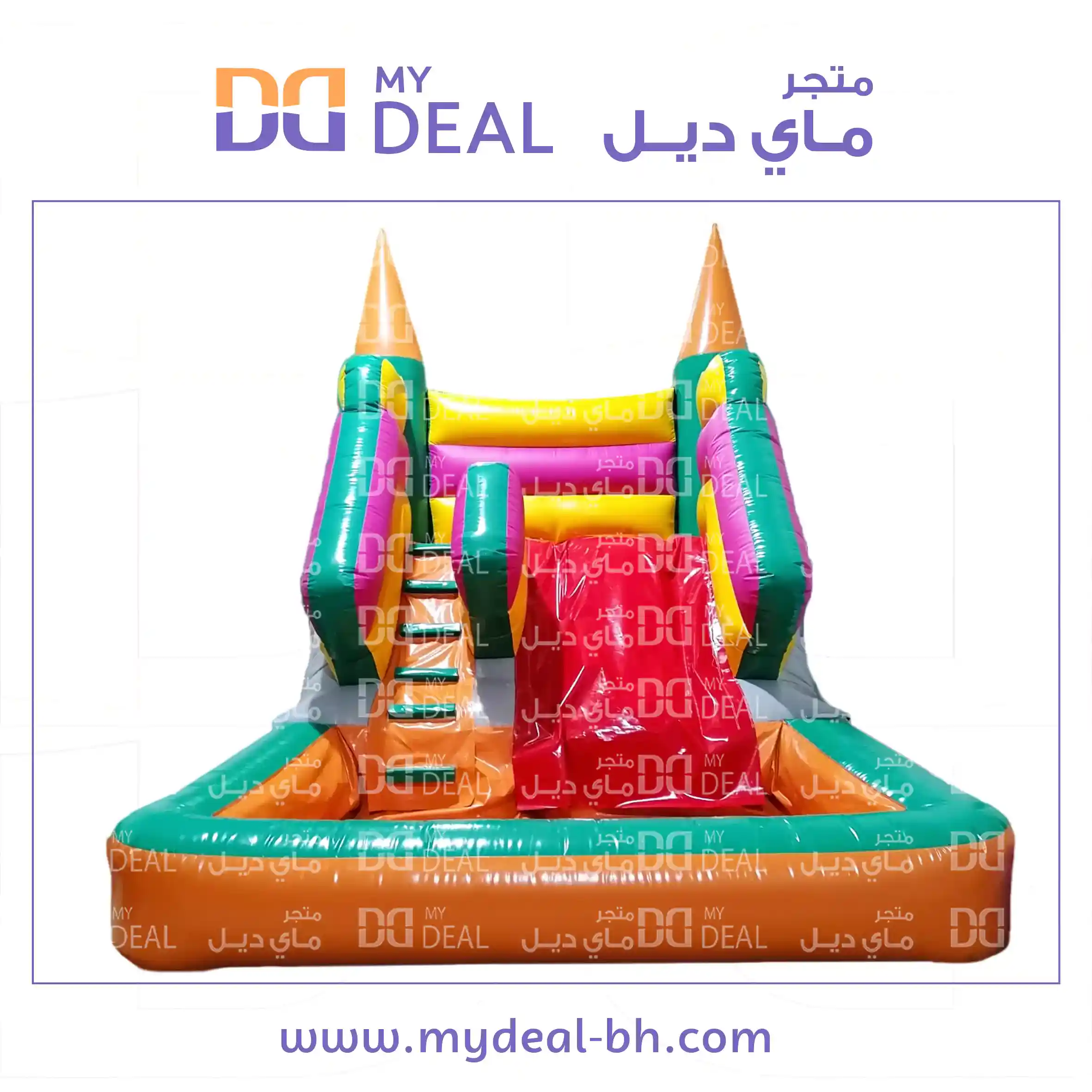زحليقة مائية مع حوض الطول ٤.٥٠ متر عرض ٣.٦٠ متر ارتفاع ٣.٥٠ متر