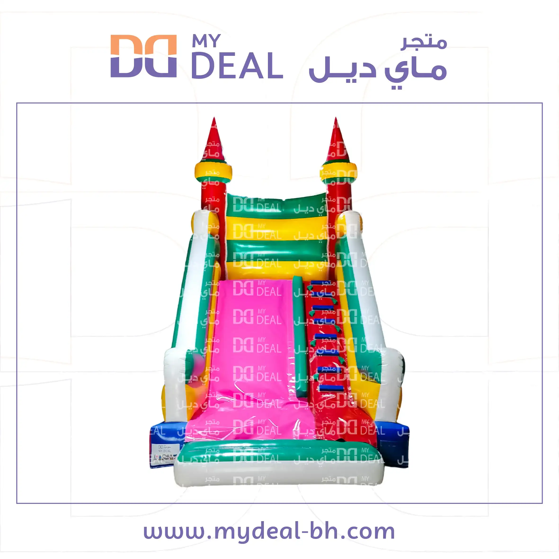 زحليقة هوائية بسلم مع مساكات يد طول 5.5 عرض 3.3  ارتفاع 5 متر