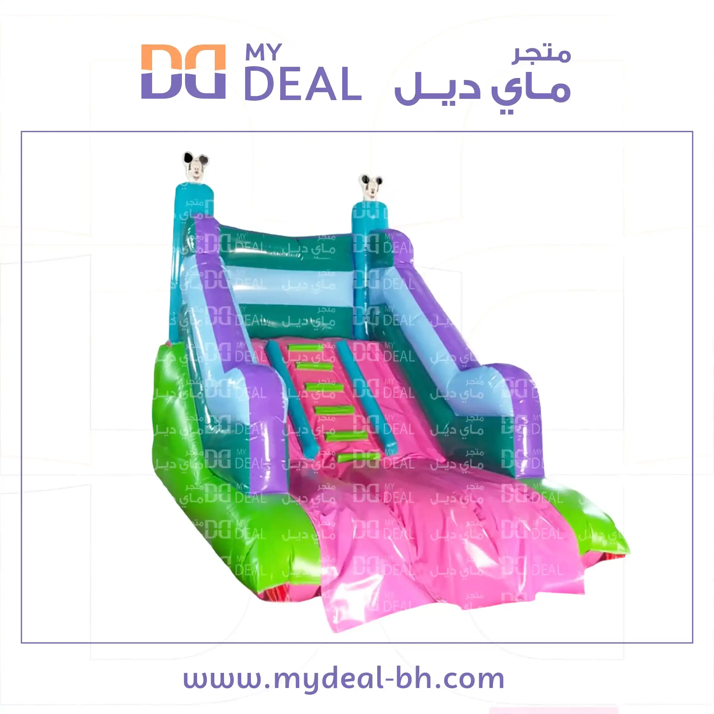 زحليقة مسارين وسلم وسط طول ٤.٥٠ متر عرض ٣ متر ارتفاع ٣.٥٠ متر