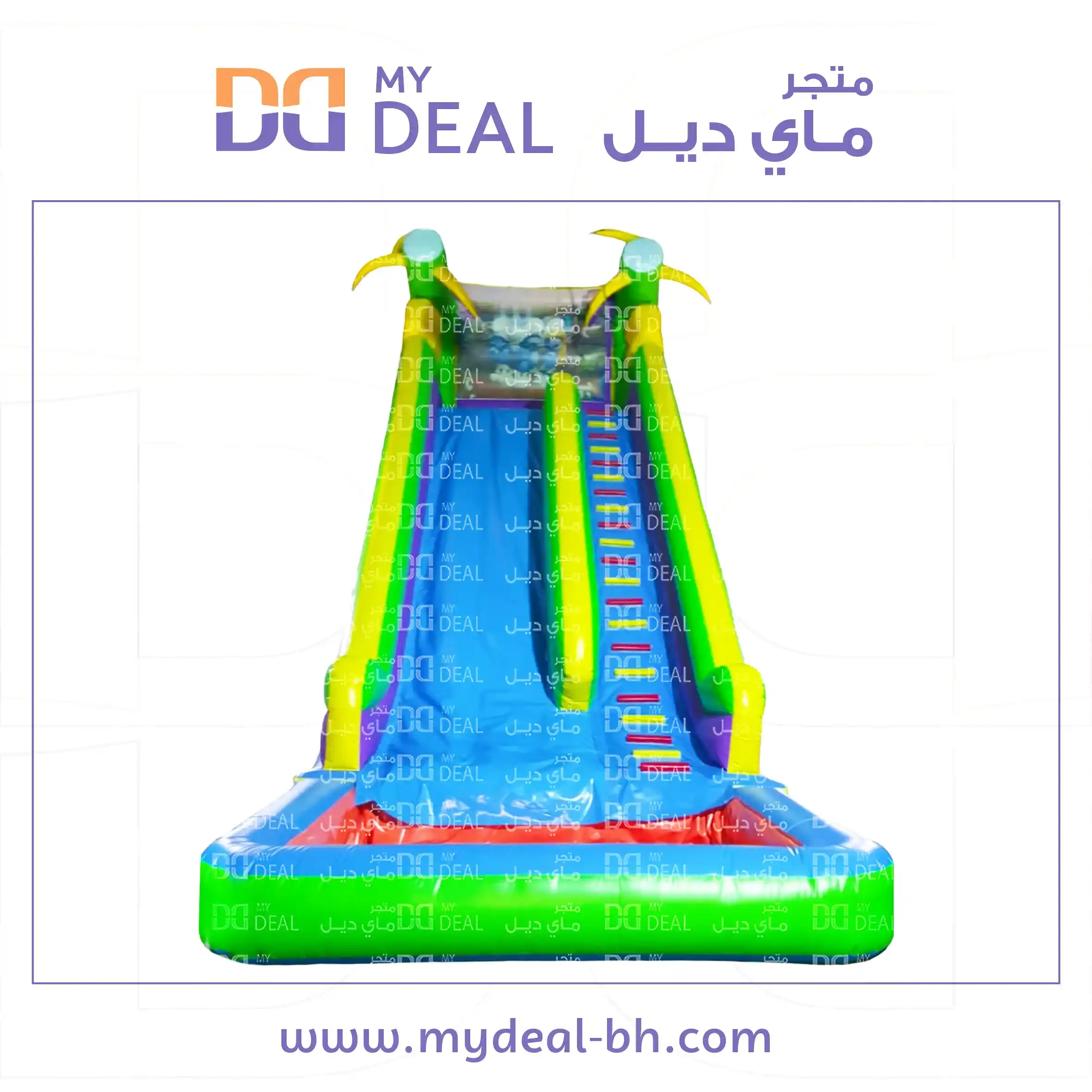 زحليقة مائية مع سلم طول 10 متر عرض 4 متر ارتفاع 9.50 متر