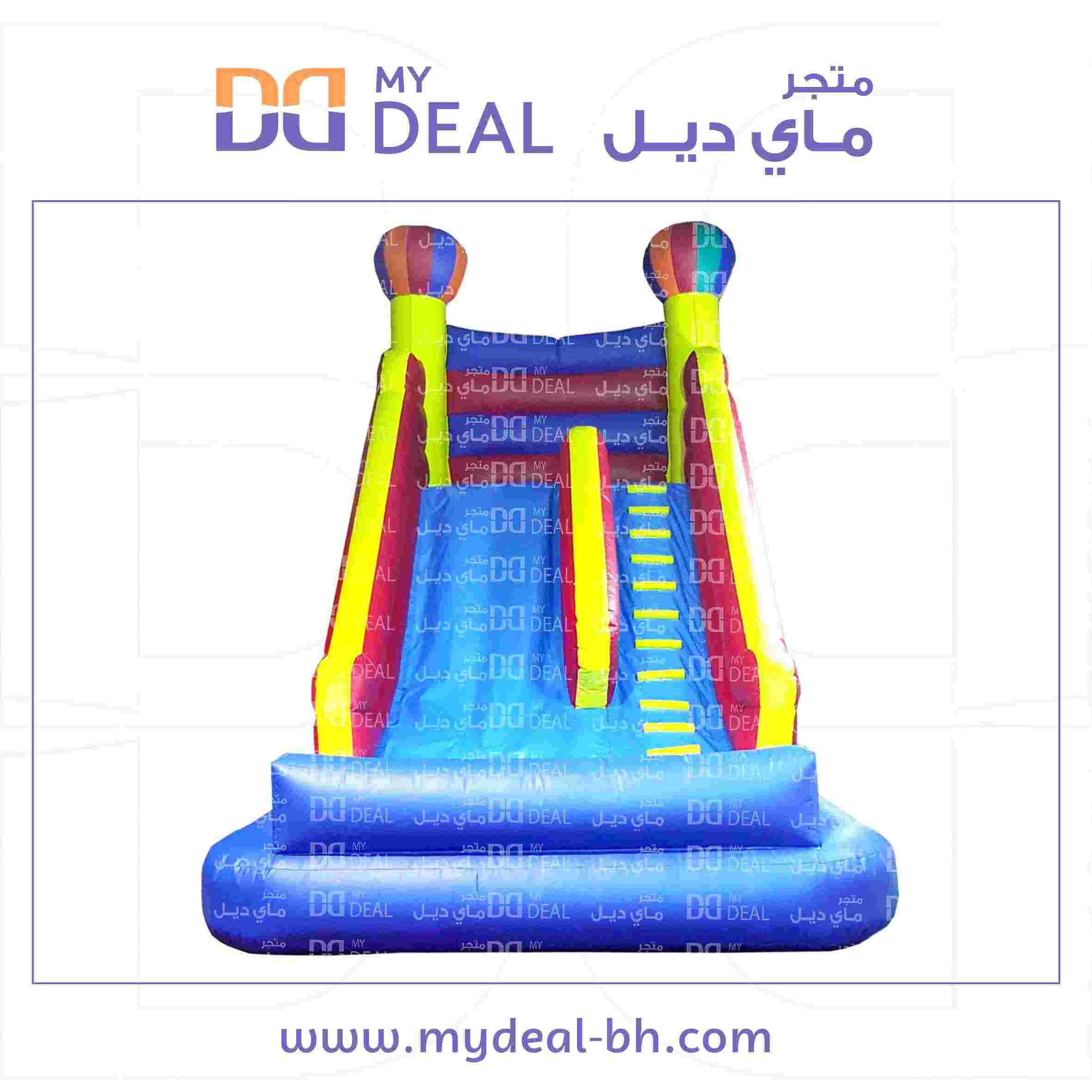 زحليقة مائية مع مصدة أمامية بالحوض طول ٦ متر عرض ٤ متر ارتفاع ٦ متر
