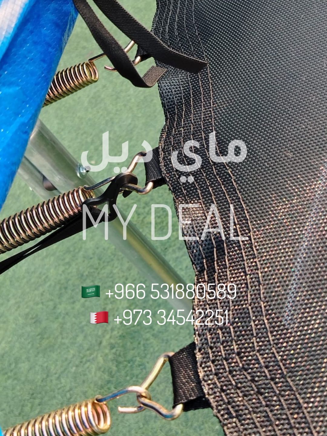 ترامبولين أطفال نطيطة شبك 12 قدم (3.65 متر) مع شبك حماية لون أزرق