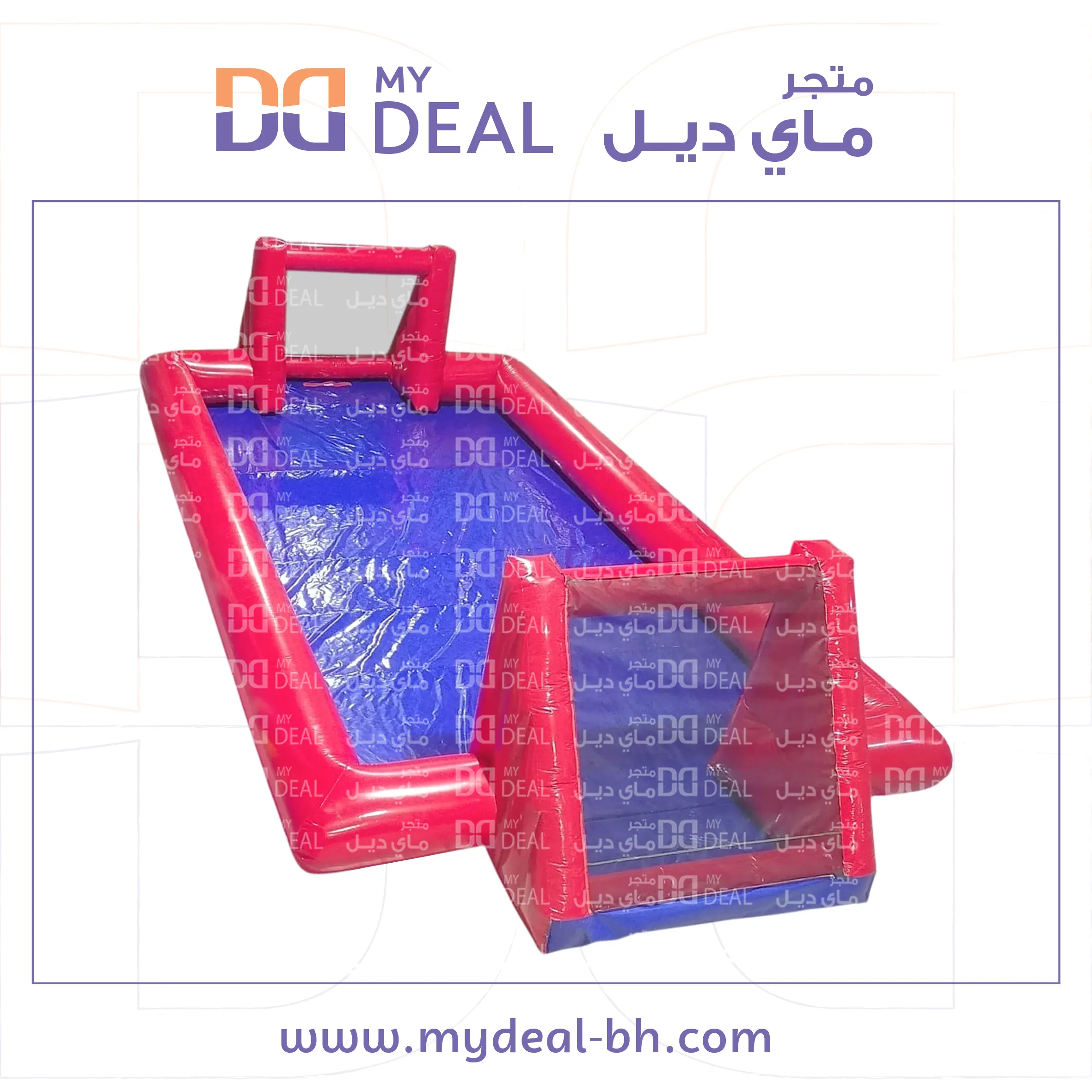 ملعب صابوني لون أزرق وأحمر  10*5 متر 