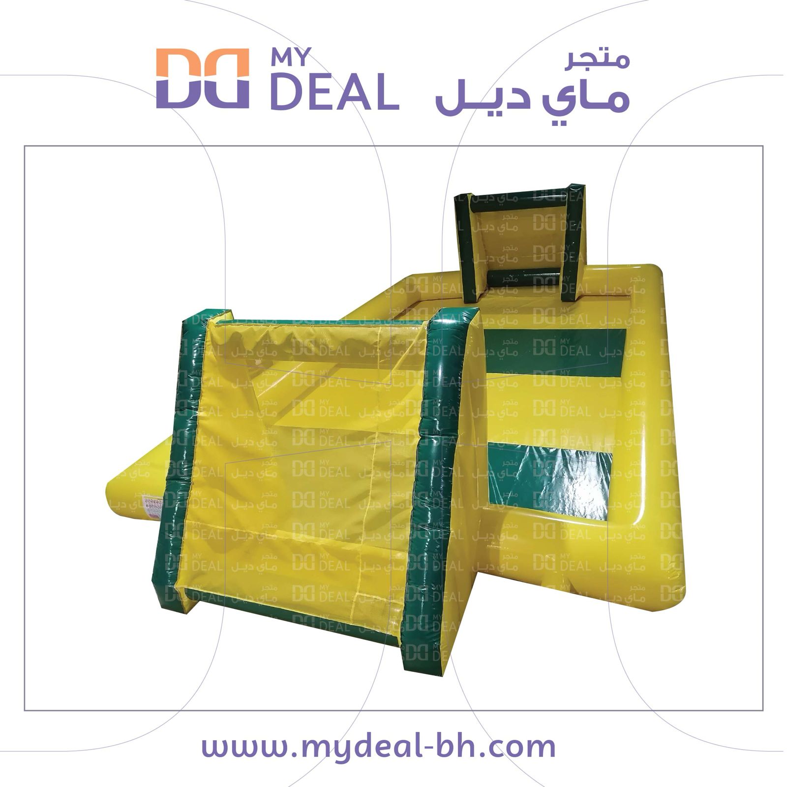 ملعب صابوني ١٠ في ٥ متر لون أصفر و اخضر
