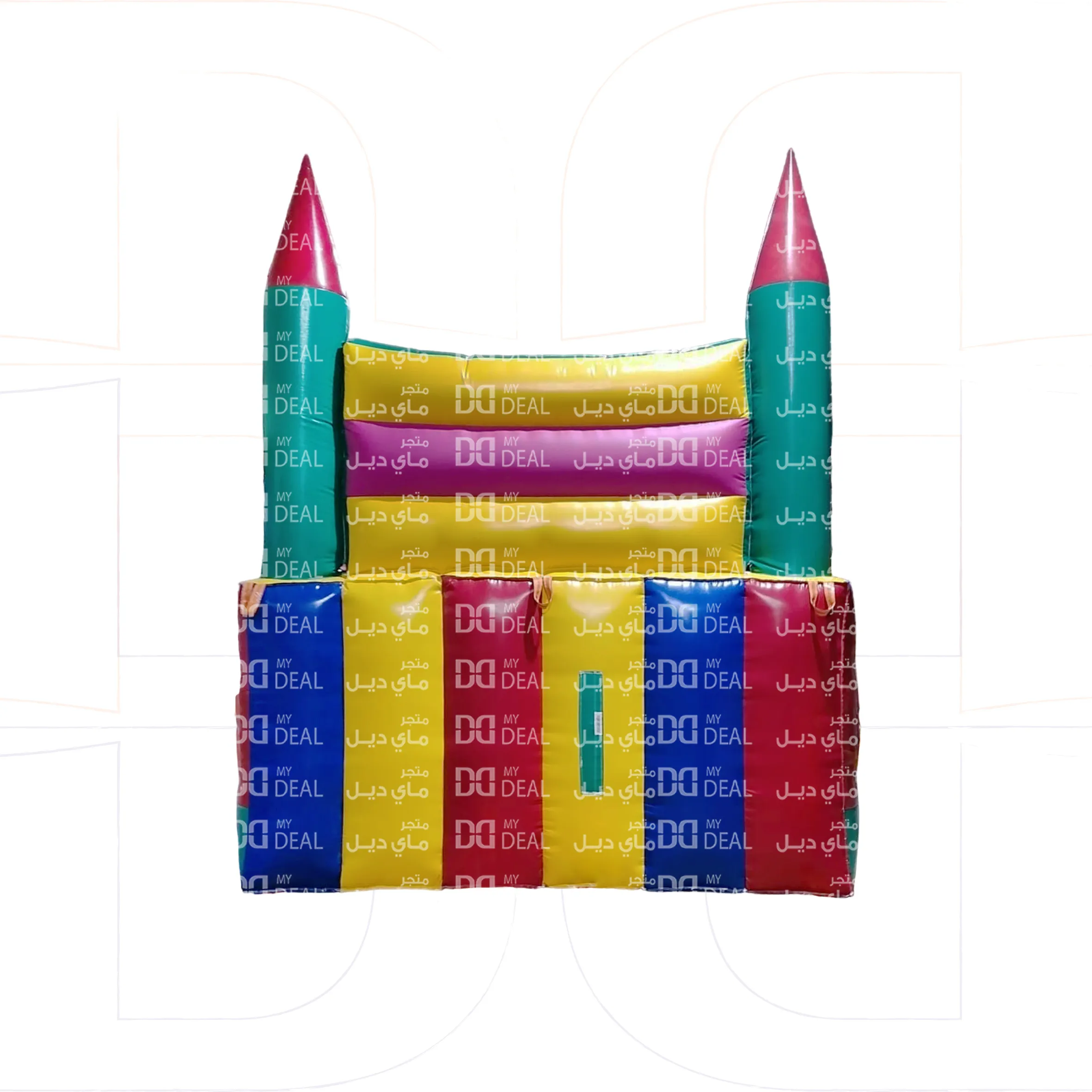 زحليقة مائية مع سلم وحوض مسبح 4.50 * 3.60 * 3.50 متر 