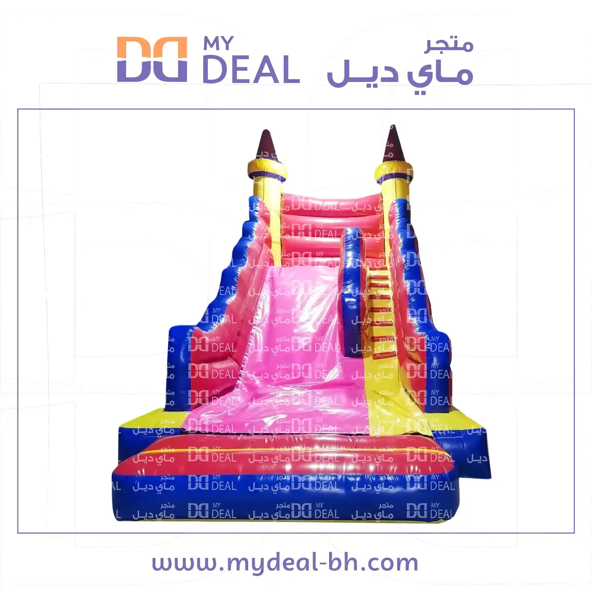 زحليقة هوائية مع سلم ودرج كبير الطول ٦ متر العرض ٤ متر الارتفاع ٤.٥٠ م