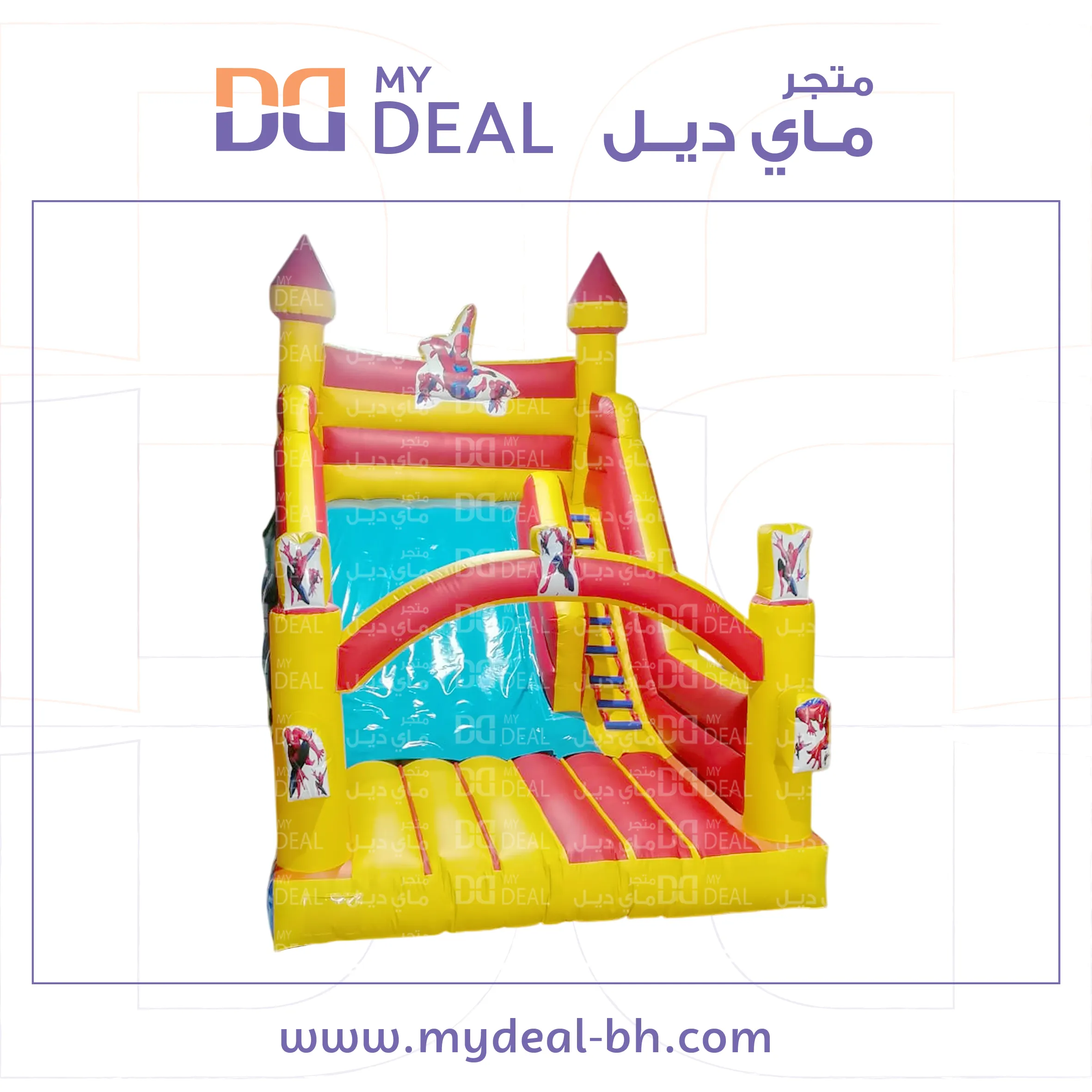 إيجار زحليقة سبايدرمان مع نطيطة 6.50* 4.50 *5 متر