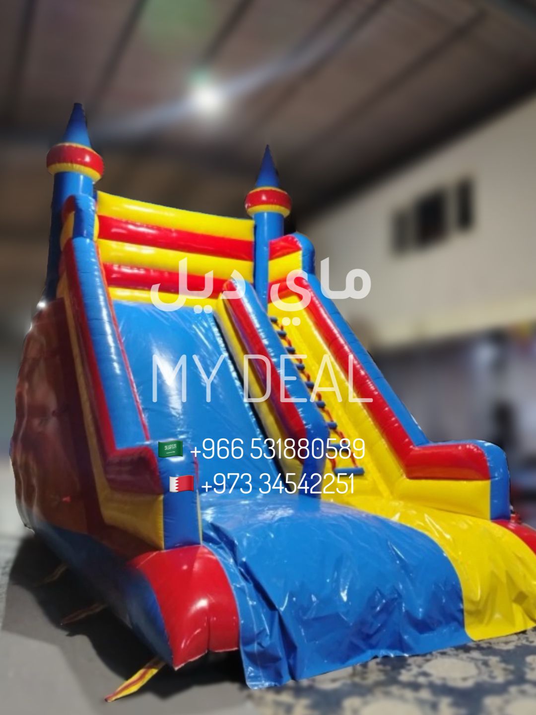زحليقه هوائية نفخ مع مثبتات سلم 6 * 4 * 6 متر