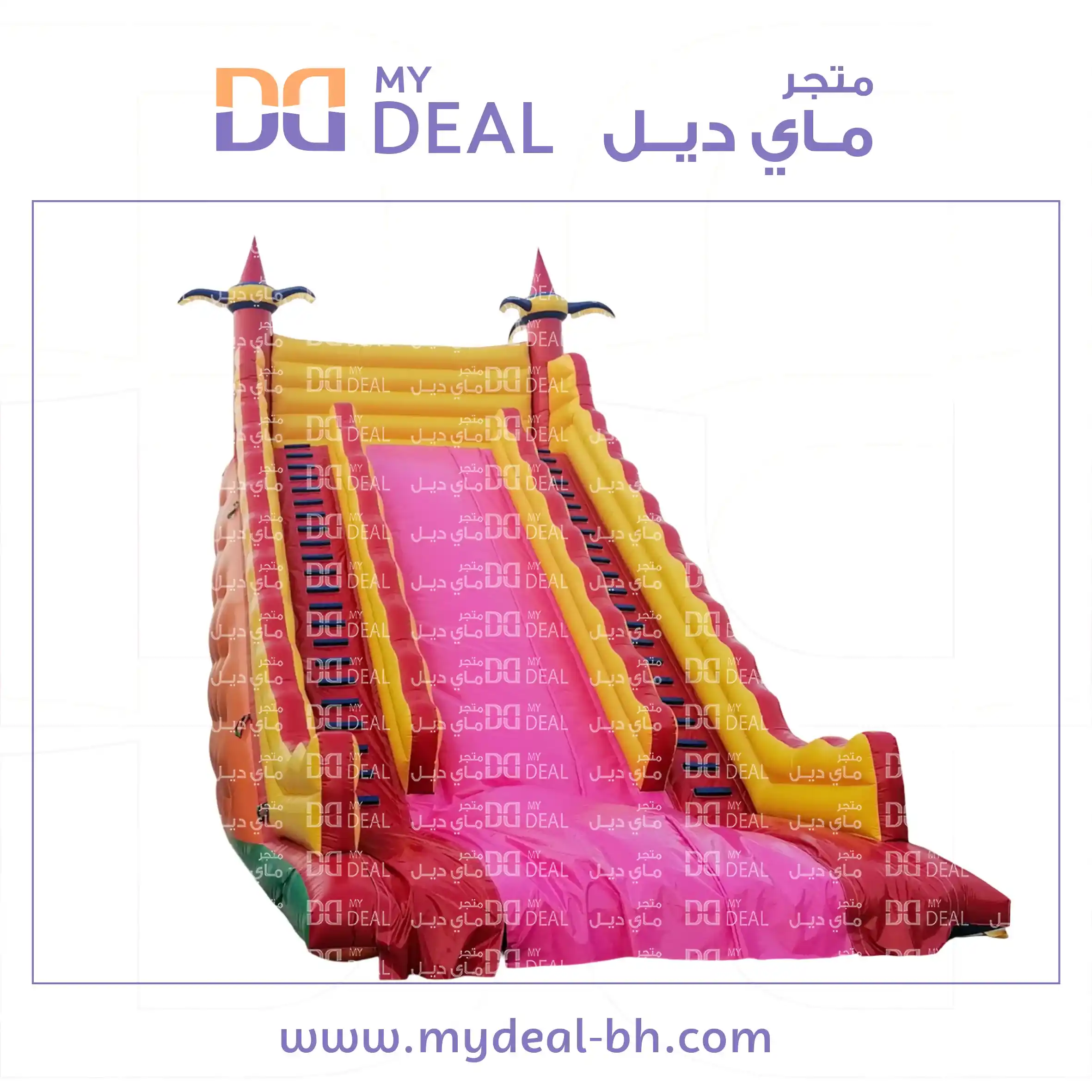 زحليقة هوائية مع سلمين واعمدة مشجرة الطول ١٠ متر × العرض ٦ متر × الارت