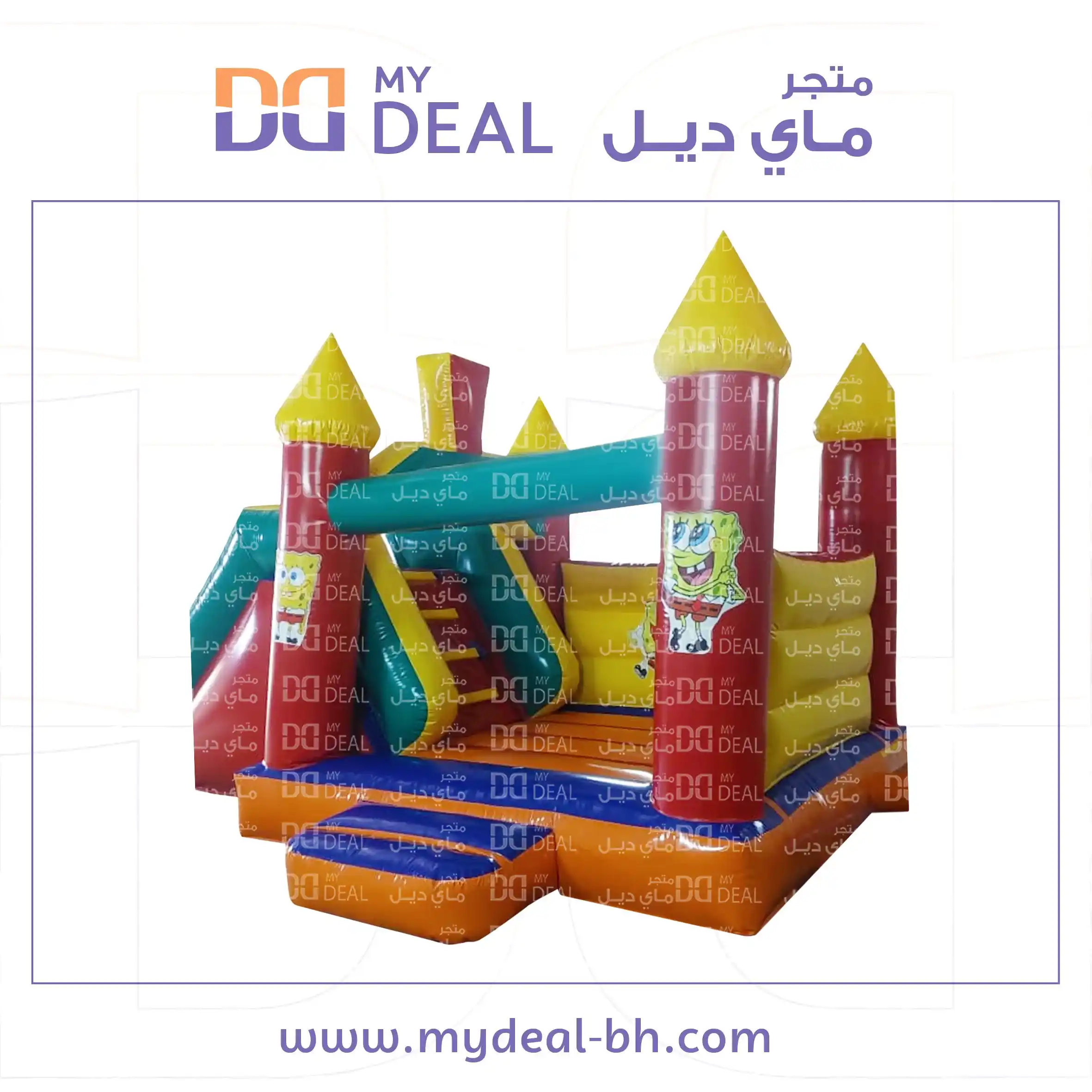 نطيطة مع زحليقة شخصية سبونج بوب 5.50* 3.80 *3 متر