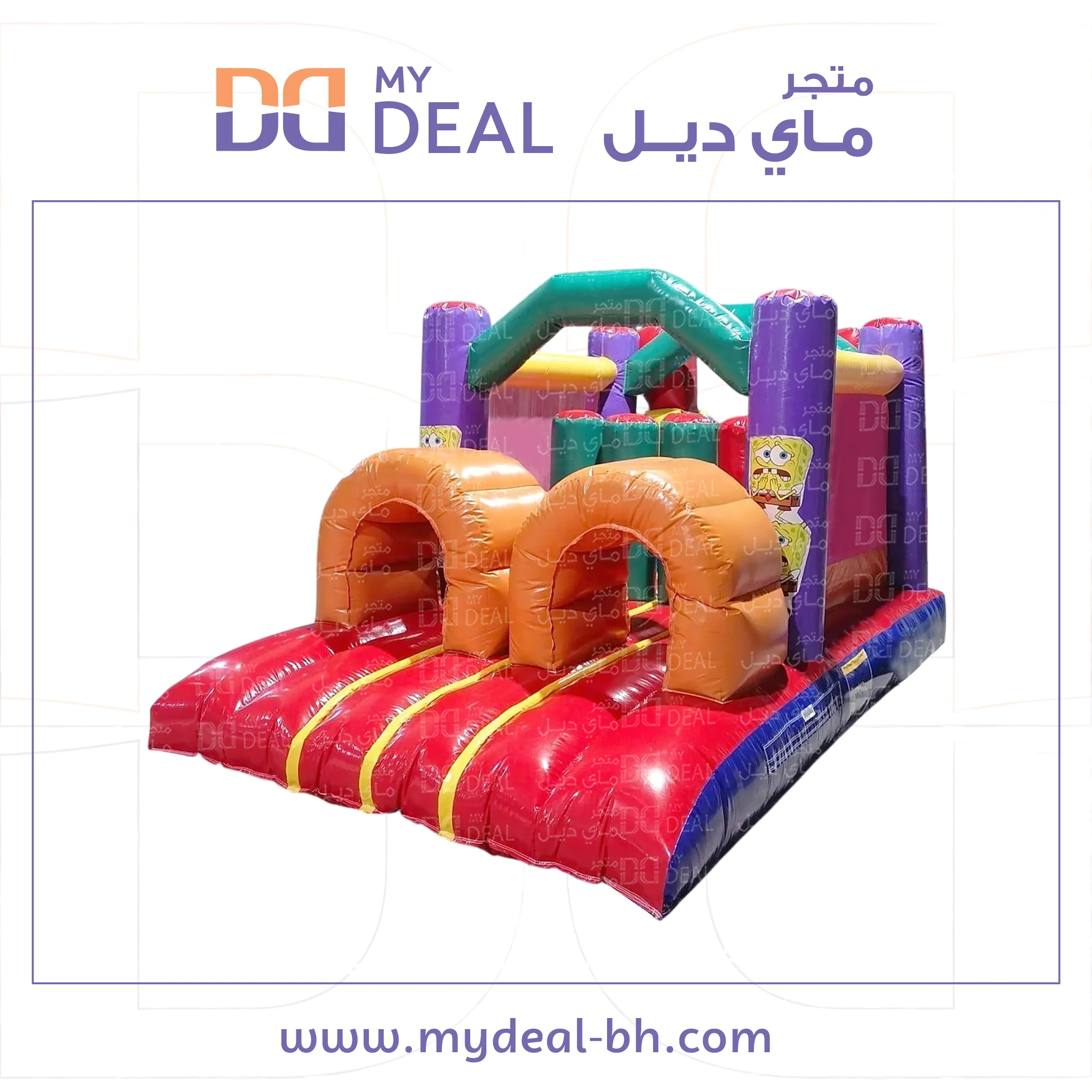 نقازية مع زحليقة مع شخصية سبونج بوب 5.70 *2.50*2.10 متر