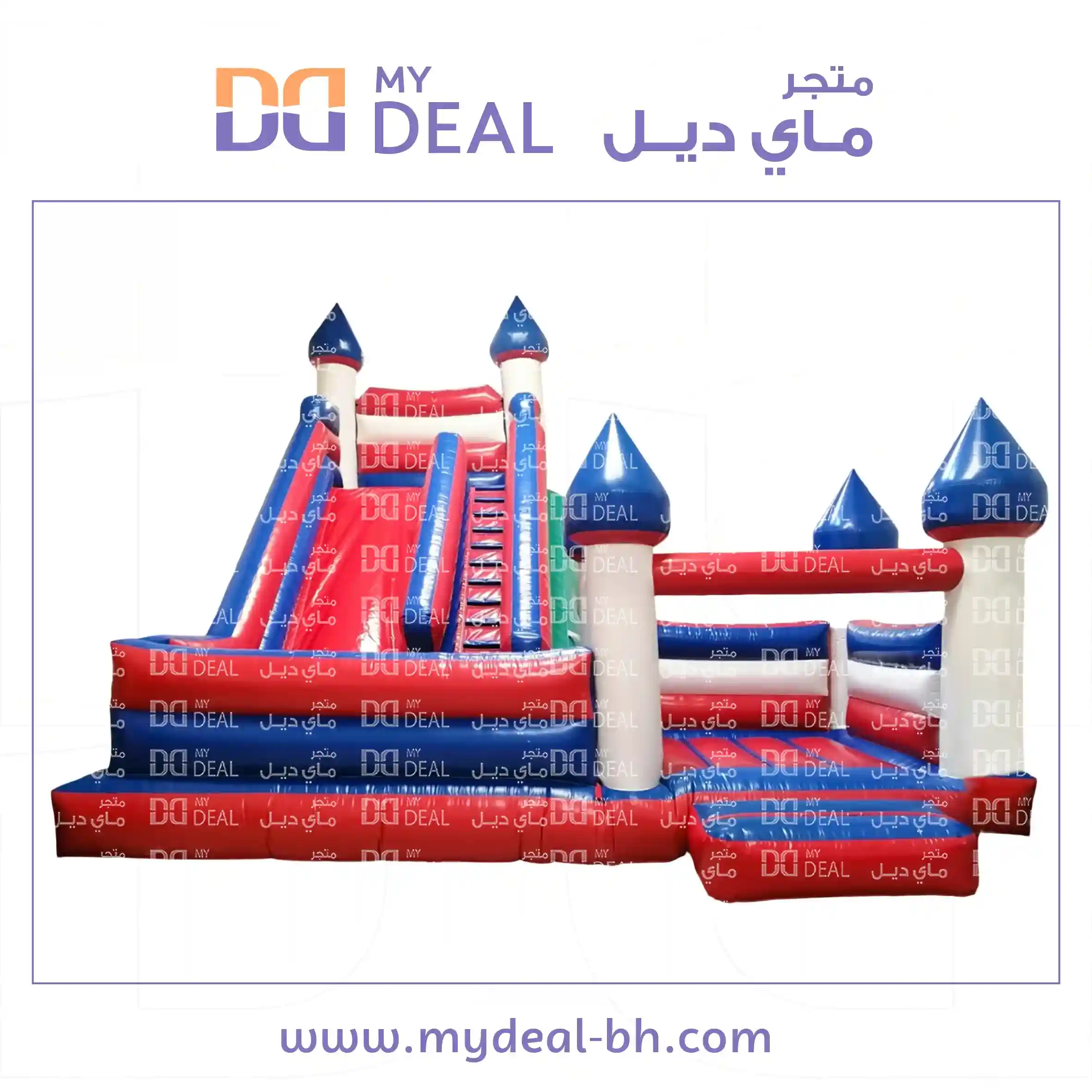 زحليقة مع نطيطة الطول ٦.٧٠ متر العرض ٧ متر الارتفاع ٦ متر