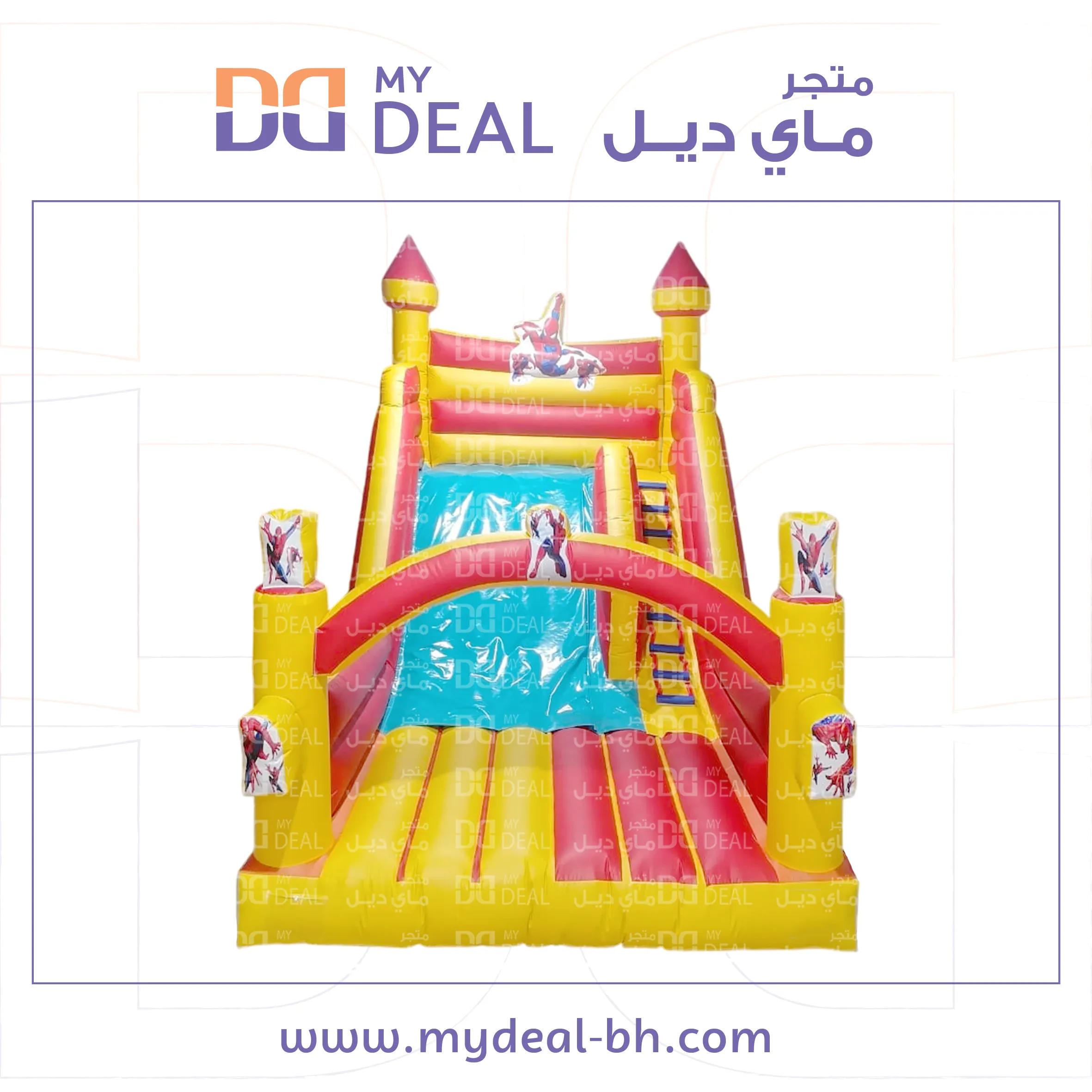 إيجار زحليقة سبايدرمان مع نطيطة 6.50* 4.50 *5 متر