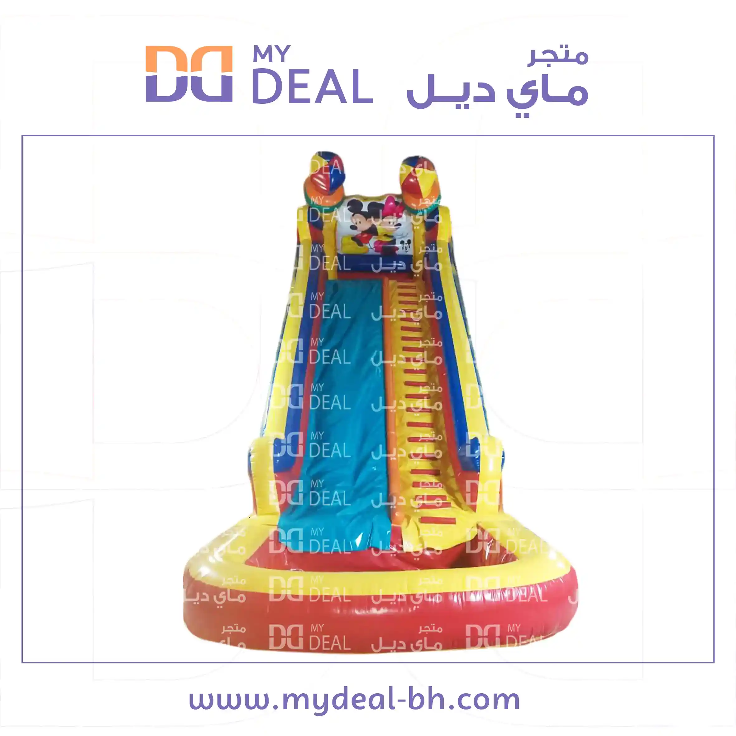 زحليقة مائية الطول 9 متر العرض 3.30 متر الارتفاع 9 متر
