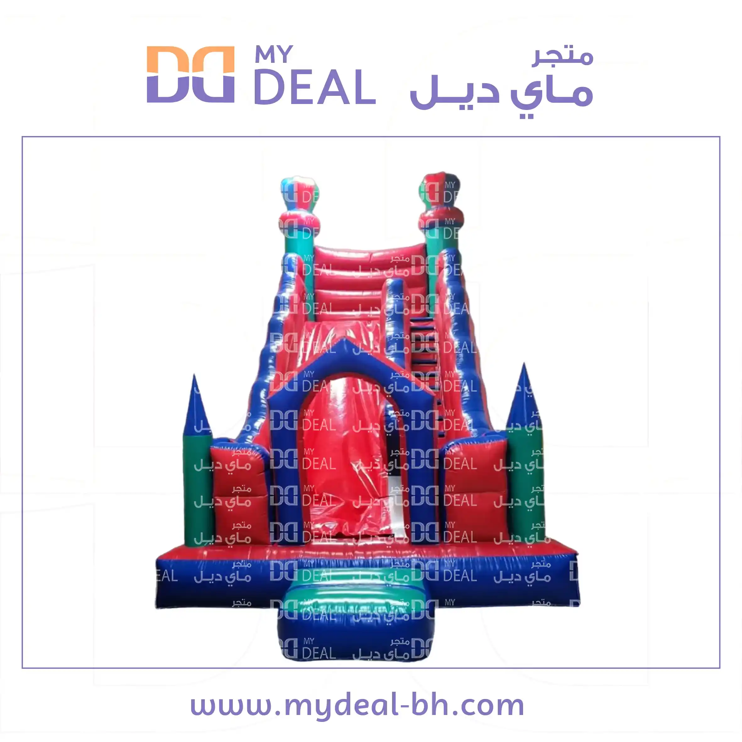 زحليقة هوائية مع نطيطة وجدار و بوابة 7.70 متر × 4 متر × 7 متر
