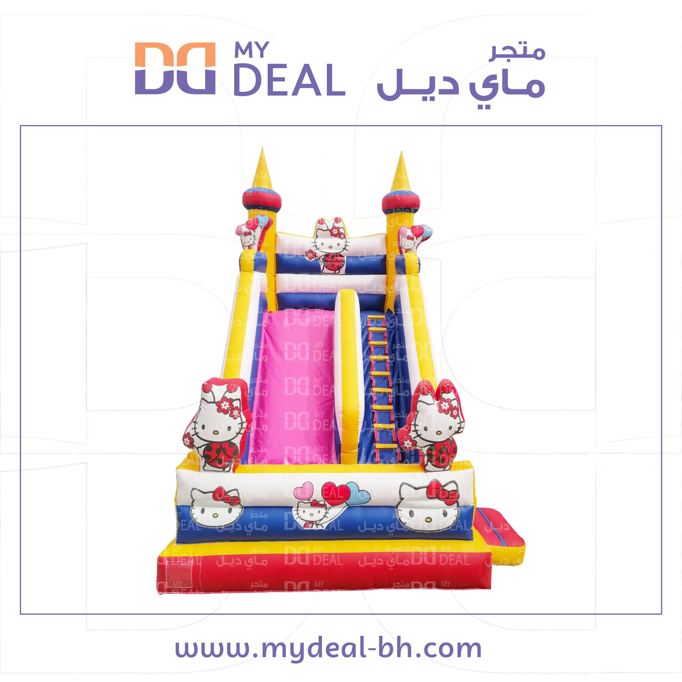 زحليقة  شخصية كيتي مع نطيطة وجدار امامي 6*4.50*6 متر
