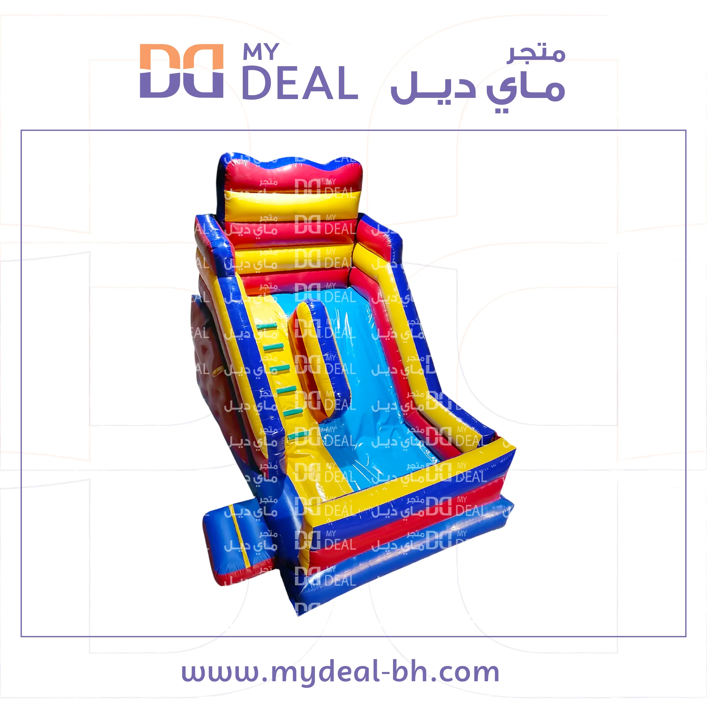 زحليقة مع نطيطة هوائية وجدار ودرج جانبي وبوابة 5 * 3.60 * 4.50 متر 