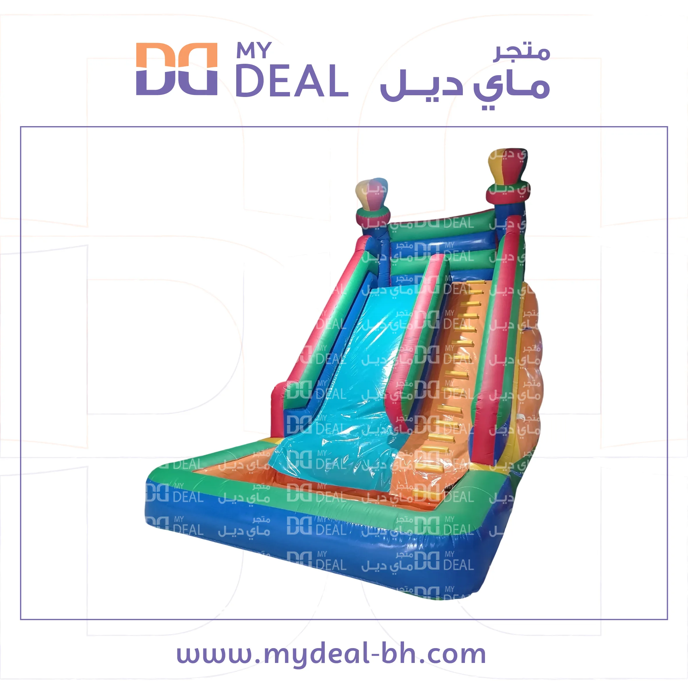 زحليقة مائية مع مسبح وسلم 6 * 4 * 6متر 
