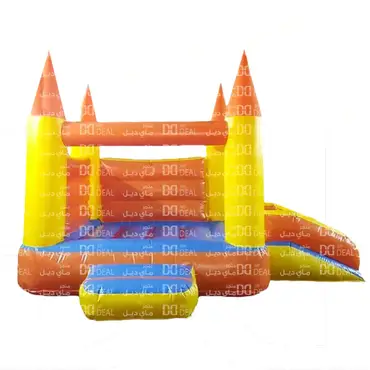 نطيطة هوائية مع زحليقة جانبية ودرج كبير  4.50* 3.50 متر