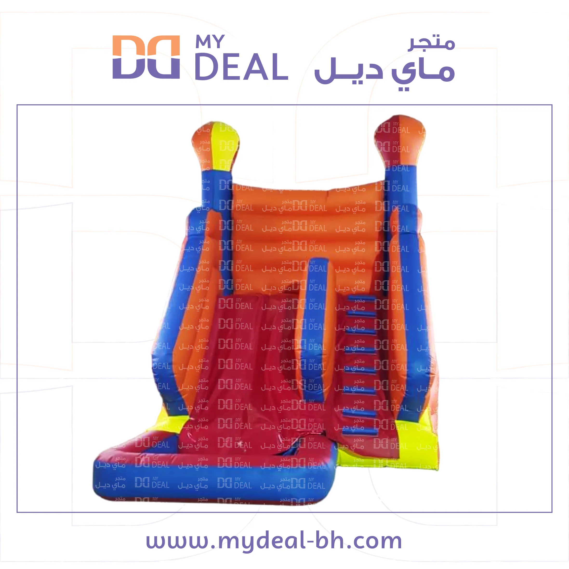 زحليقة مائية مع سلم وحوض مسبح طول 5.50 متر عرض 4 متر ارتفاع 5 متر
