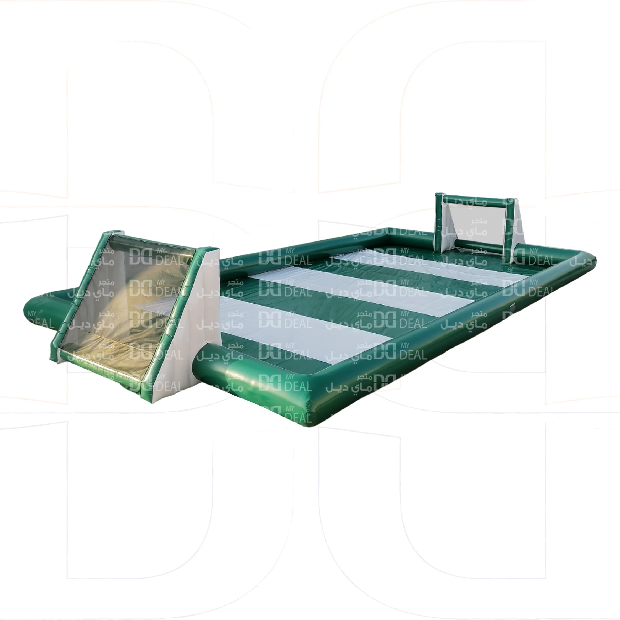 ملعب صابون لون ابيض واخضر  16 * 8 متر