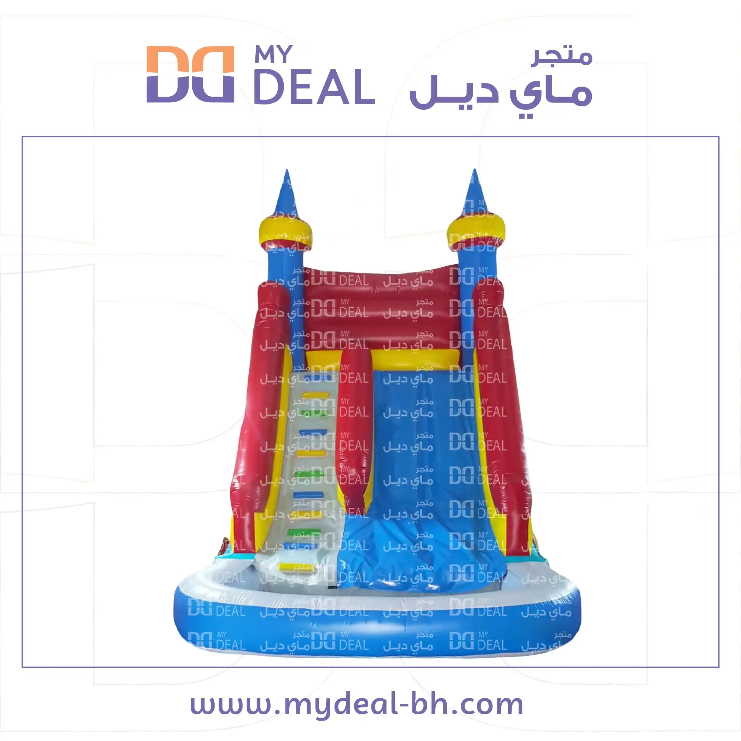 زحليقة هوائية مع حوض الطول ٦ العرض ٤ ارتفاع ٦