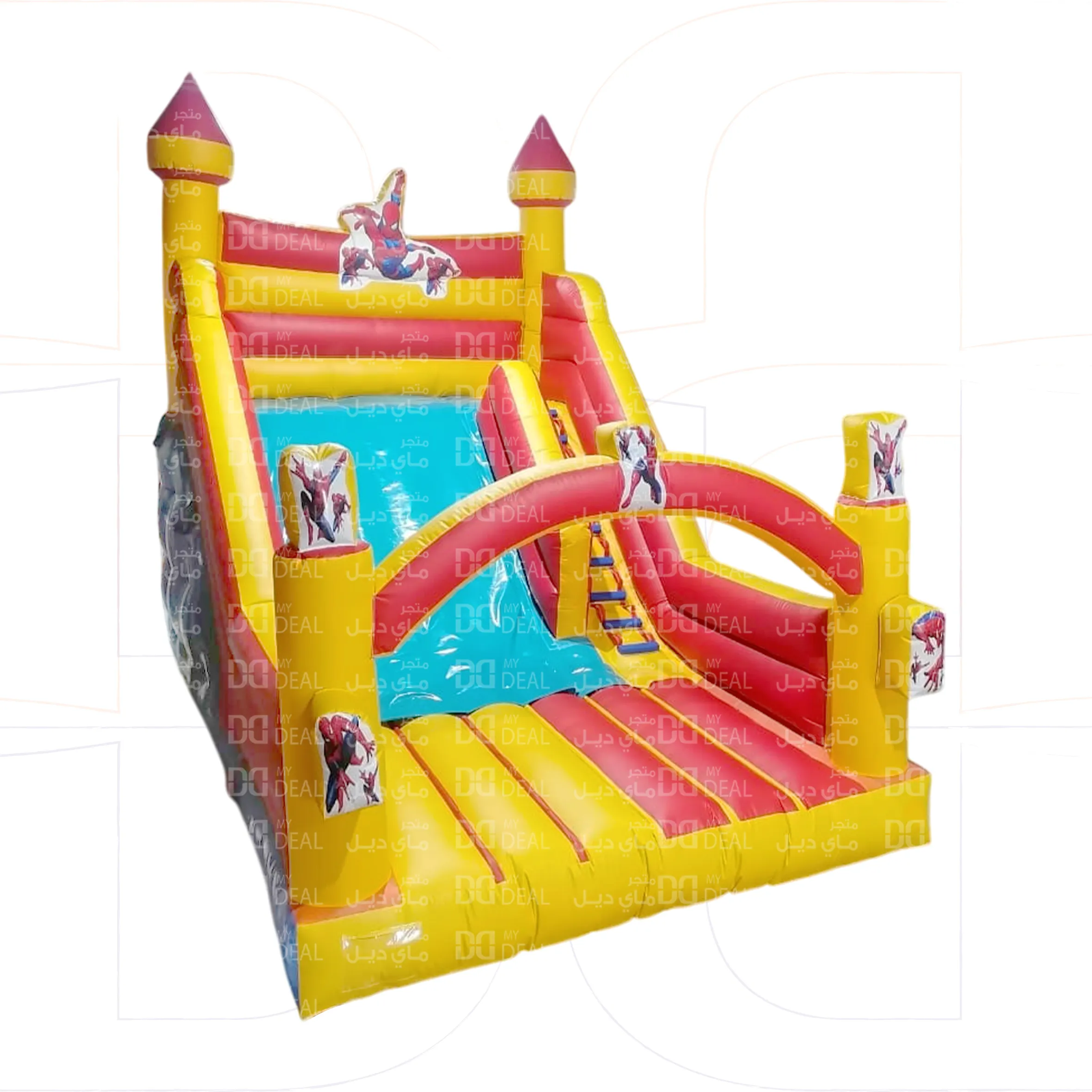 إيجار زحليقة سبايدرمان مع نطيطة 6.50* 4.50 *5 متر