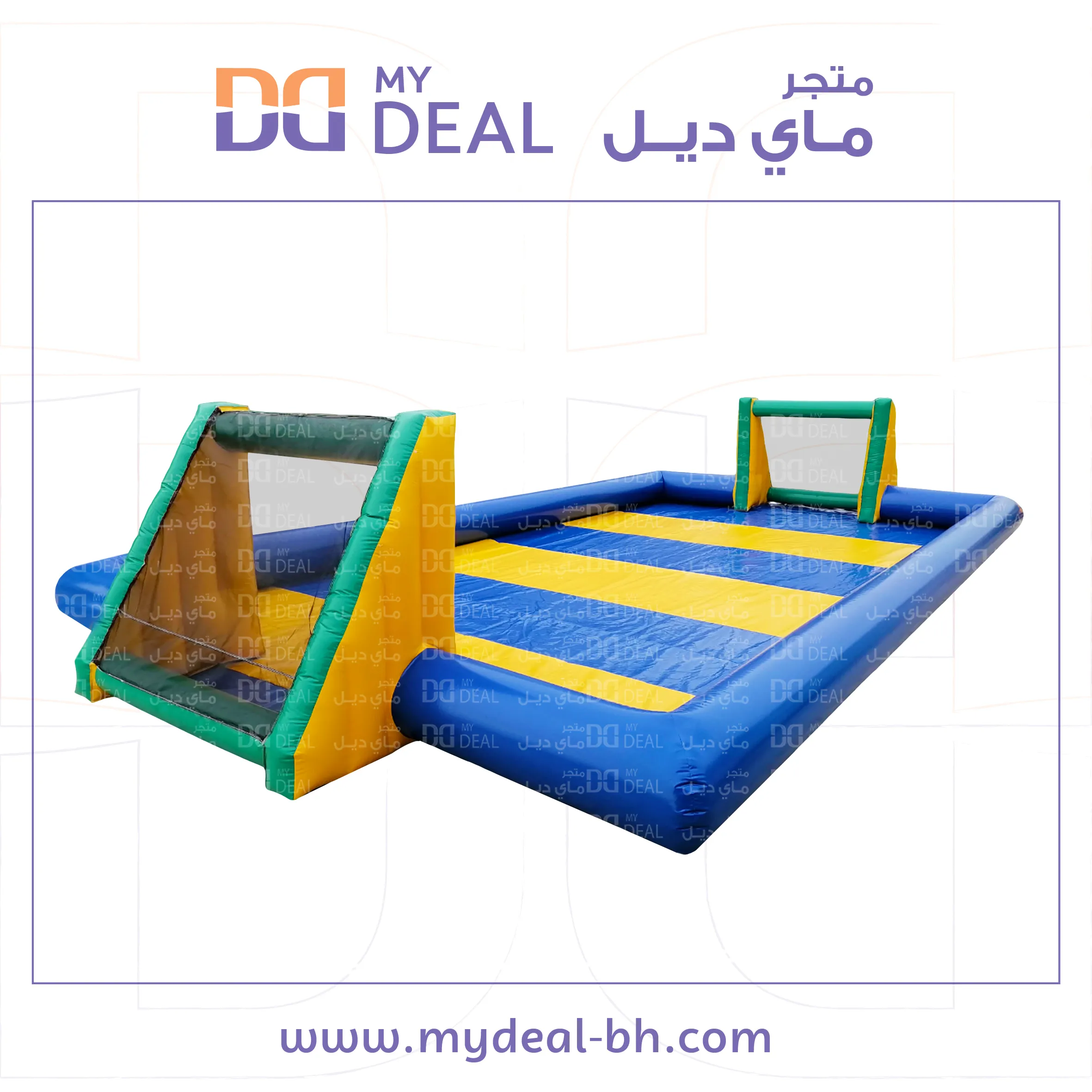 ملعب صابوني 12 في 6 لون ارضية ازرق واصفر
