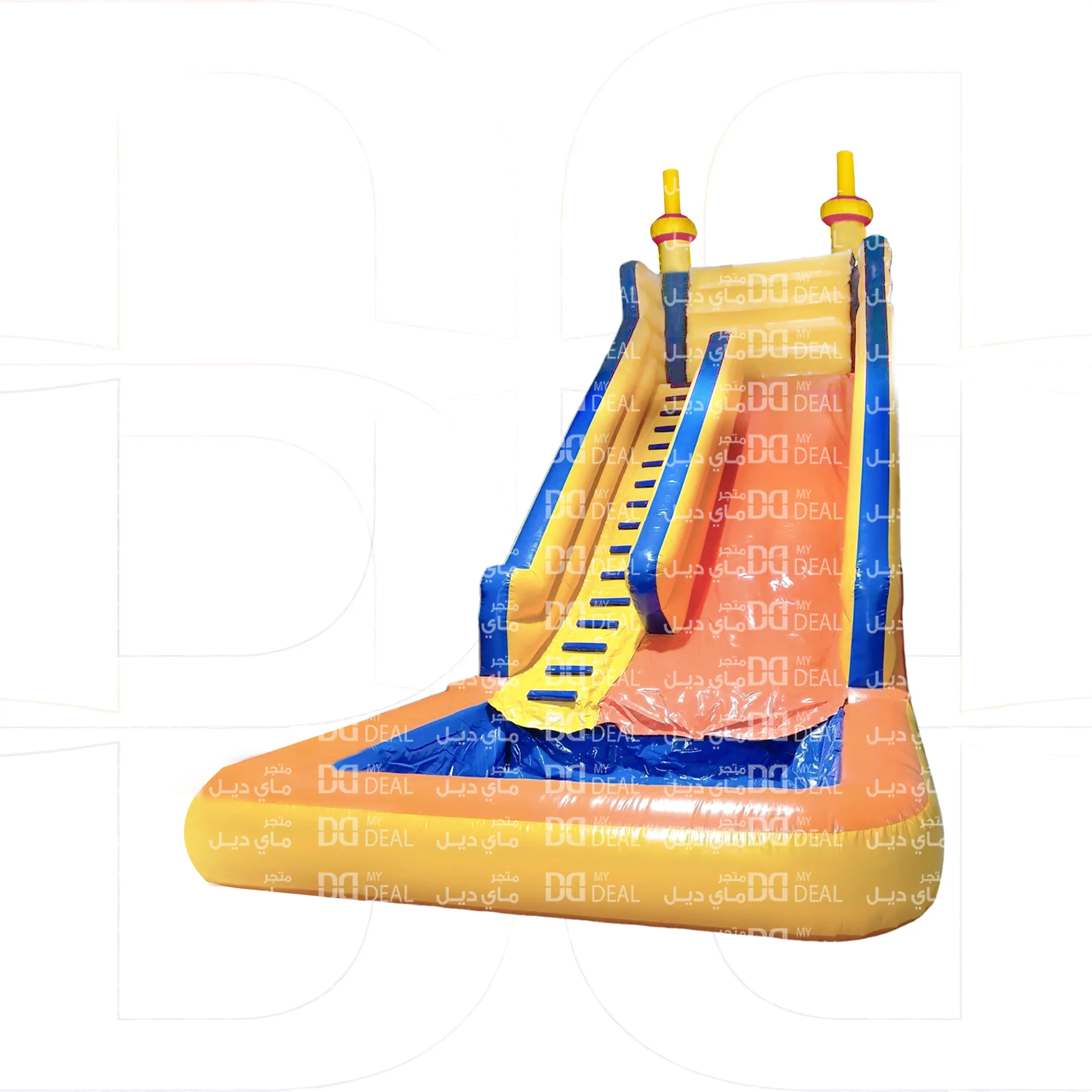 زحليقه مائية مع سلم وحوض مسبح 8 * 4 * 8 متر 