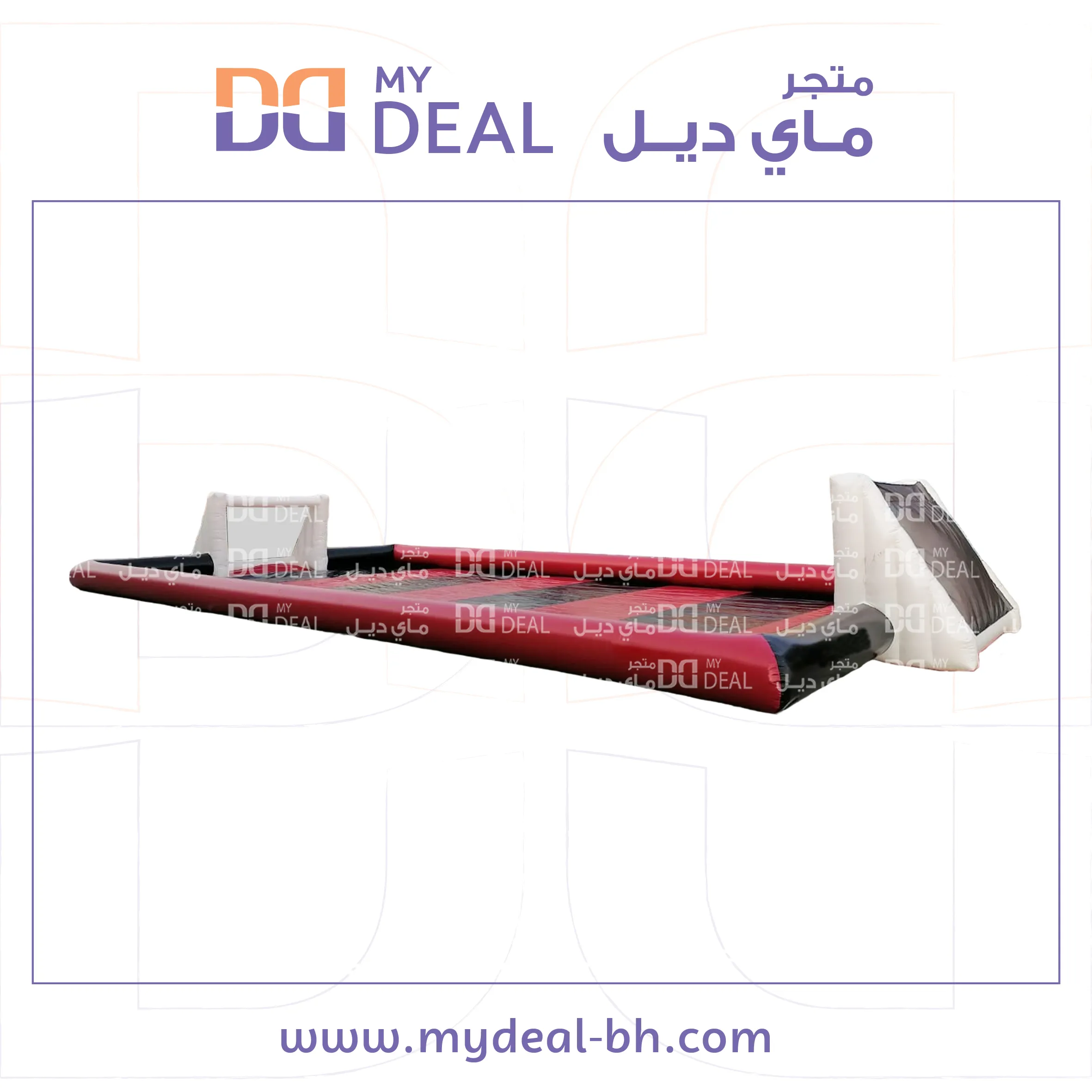 ملعب صابوني ضخم 24 *12  متر لون أسود وأحمر 