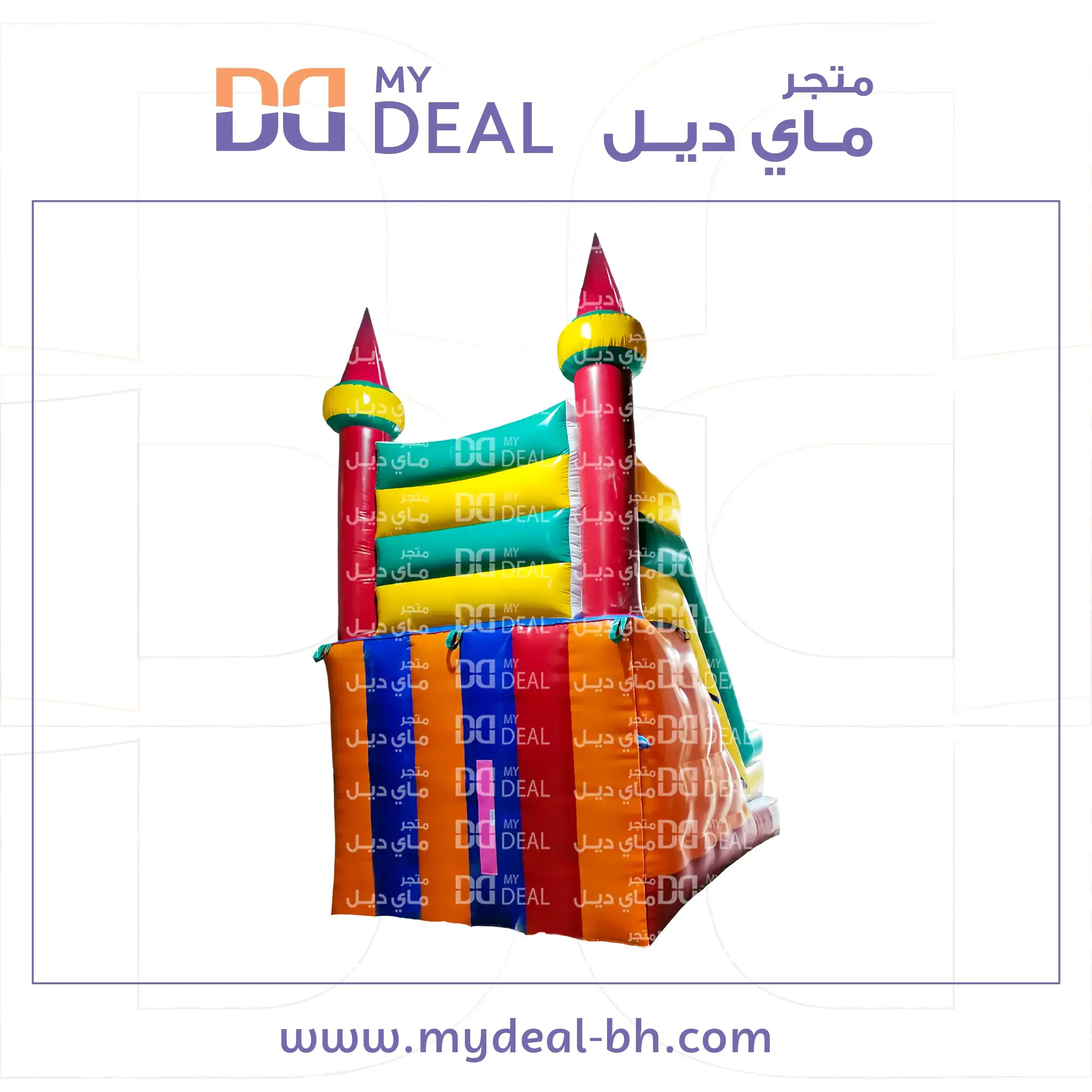 زحليقة هوائية بسلم مع مساكات يد طول 5.5 عرض 3.3  ارتفاع 5 متر