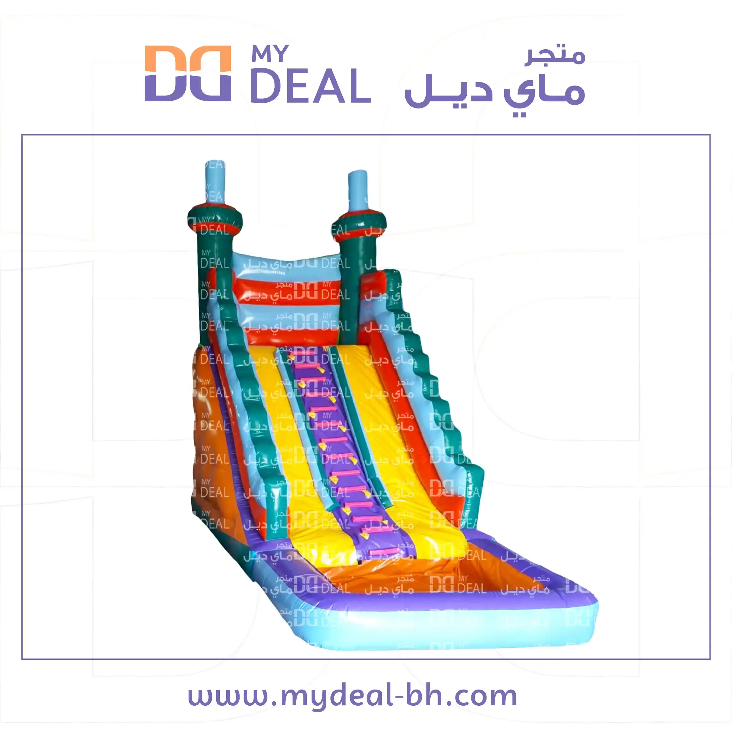 زحليقة مسارين مع حوض مائي وسلم وسط الطول ٧ العرض ٣.٣٠ الارتفاع ٧