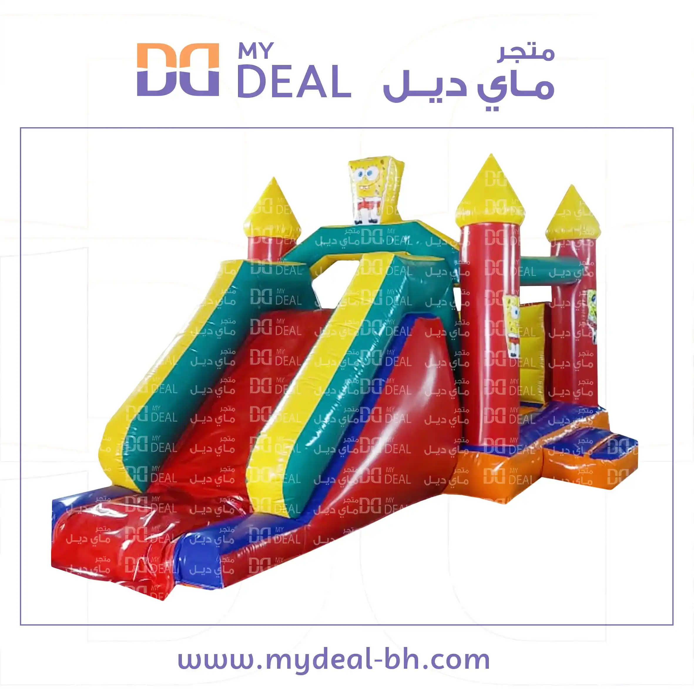 نطيطة مع زحليقة شخصية سبونج بوب 5.50* 3.80 *3 متر