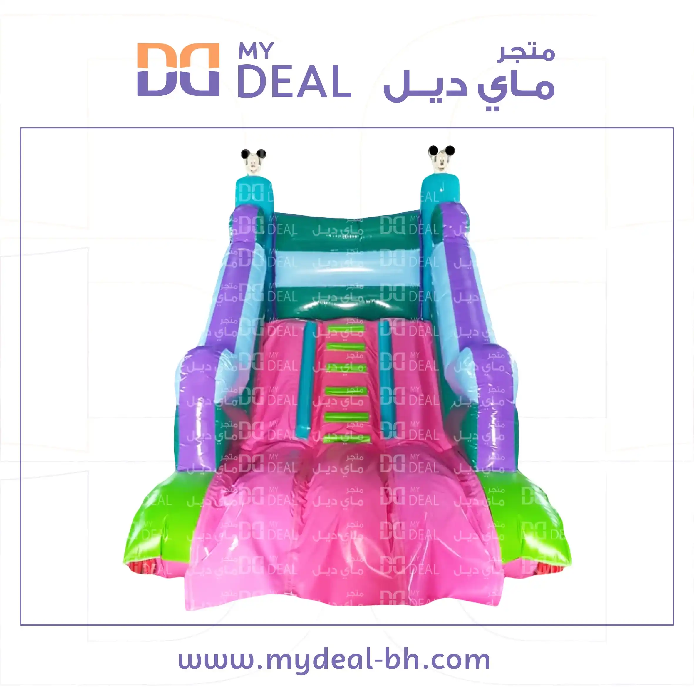 زحليقة مسارين وسلم وسط طول ٤.٥٠ متر عرض ٣ متر ارتفاع ٣.٥٠ متر